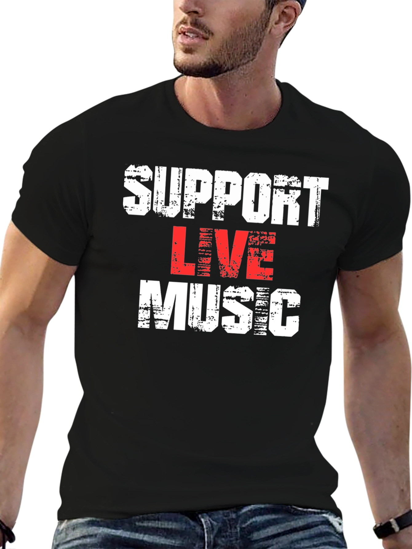 Support Live Music Graphic Tee