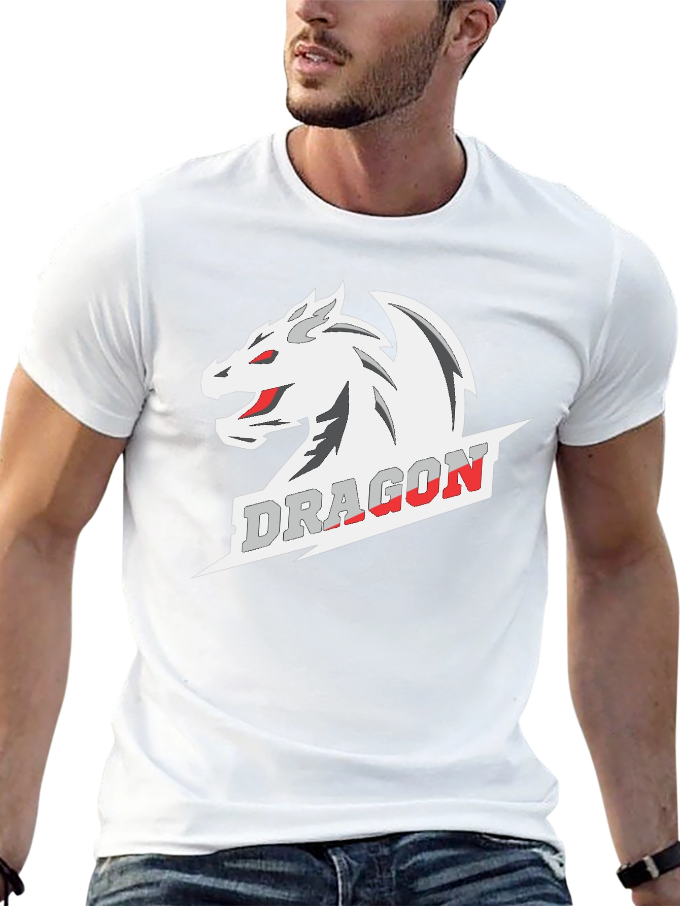 Dragon Graphic Tee - Stylish Black Cotton T-Shirt