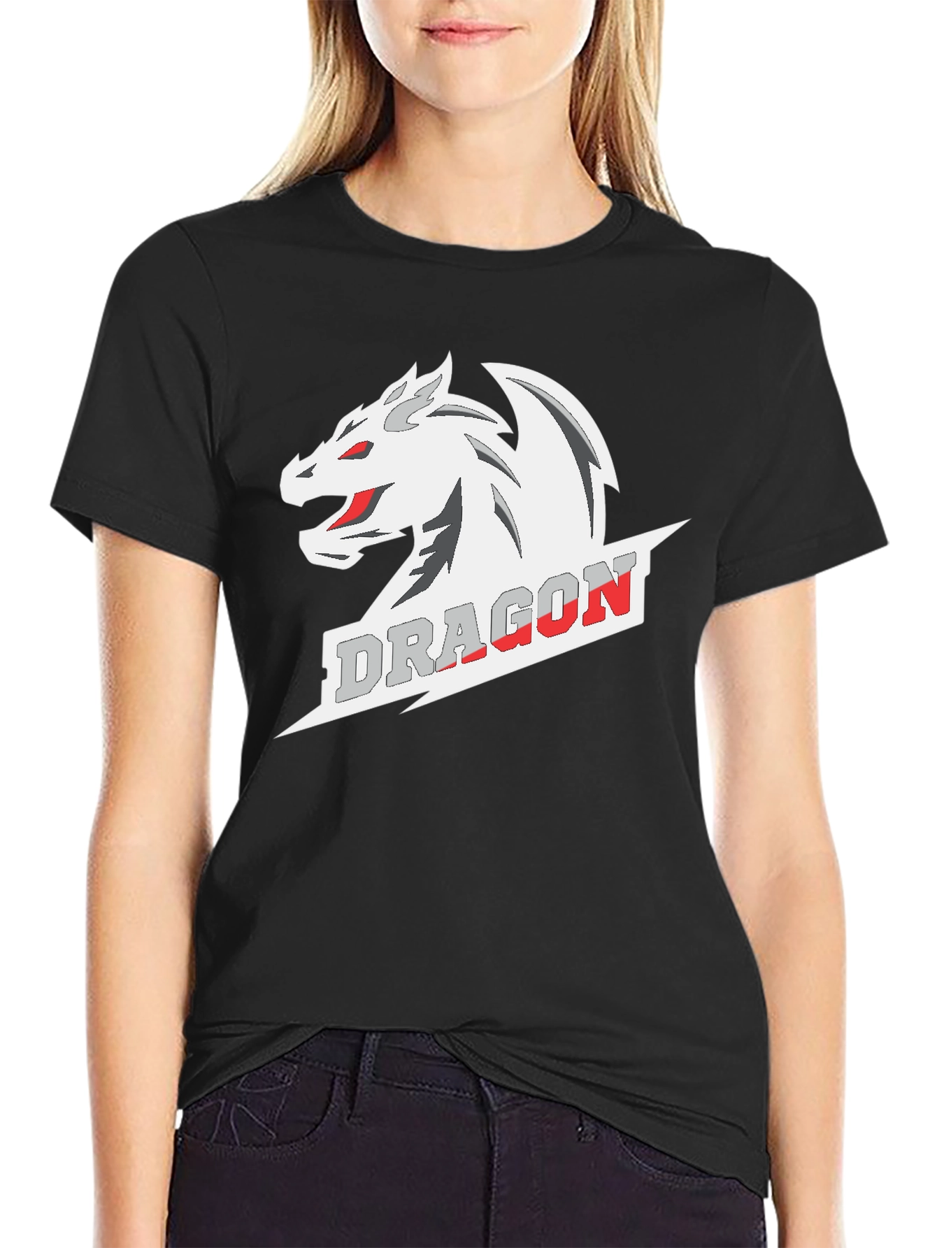Dragon Graphic Tee - Stylish Black Cotton T-Shirt