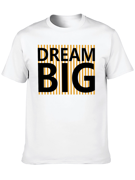 Dream Big Graphic Tee - Black Cotton Casual