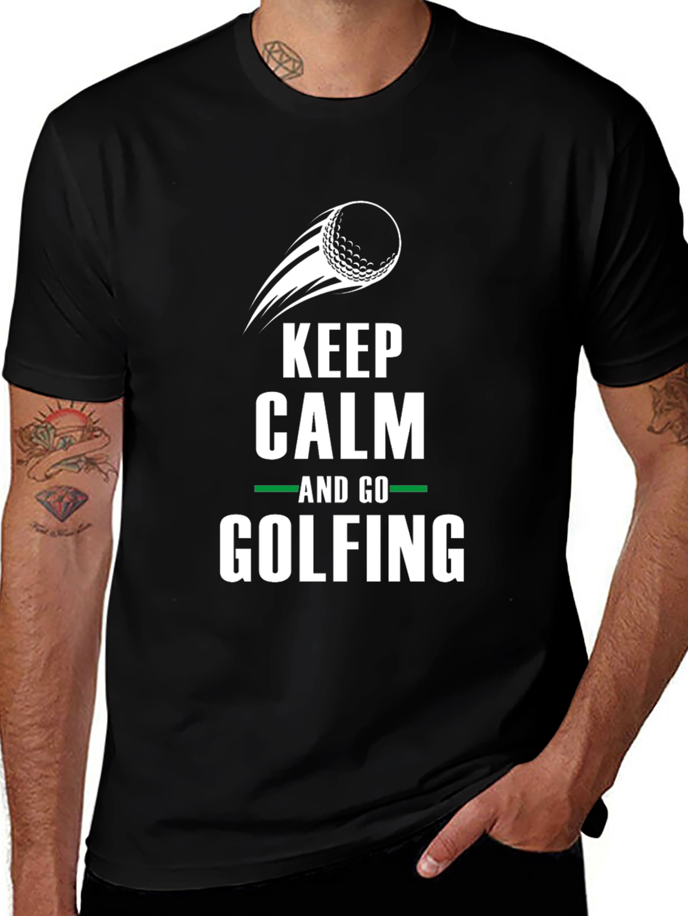 Keep Calm and Go Golfing Graphic Tee