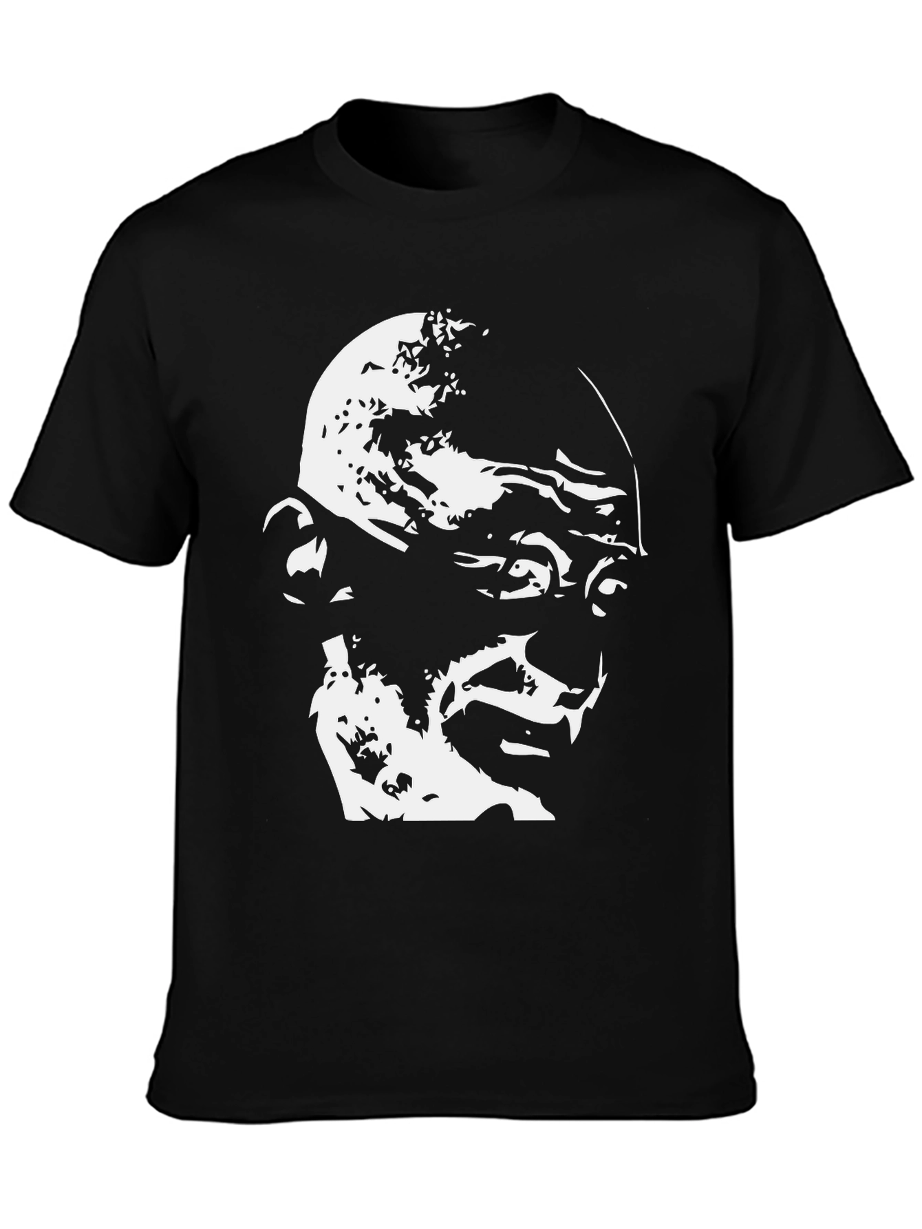 Gandhi Graphic T-Shirt - Black Cotton Tee