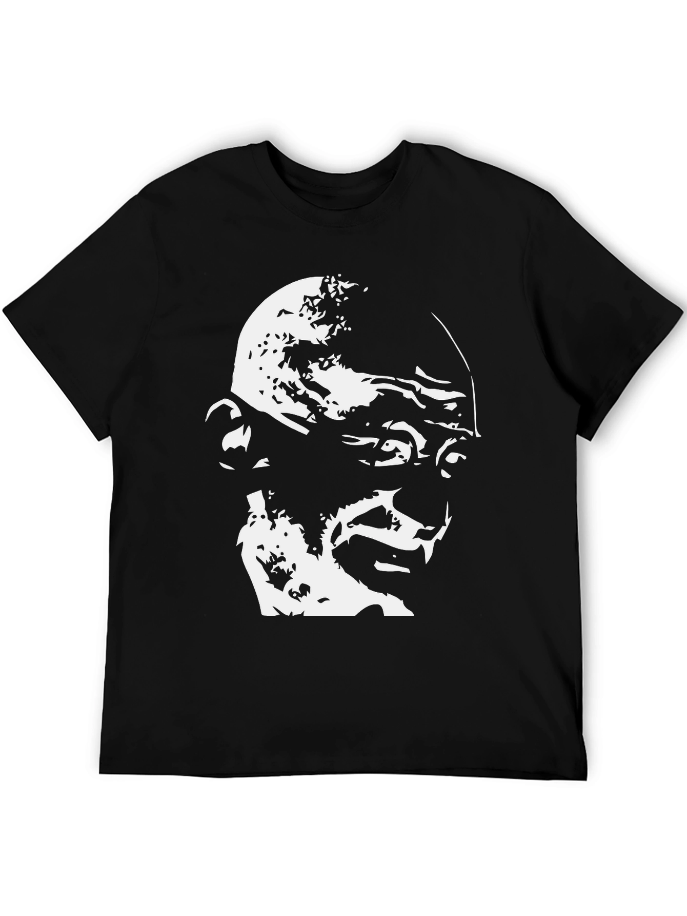 Gandhi Graphic T-Shirt - Black Cotton Tee