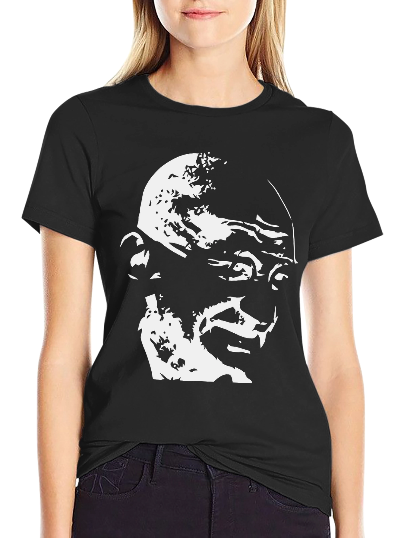 Gandhi Graphic T-Shirt - Black Cotton Tee