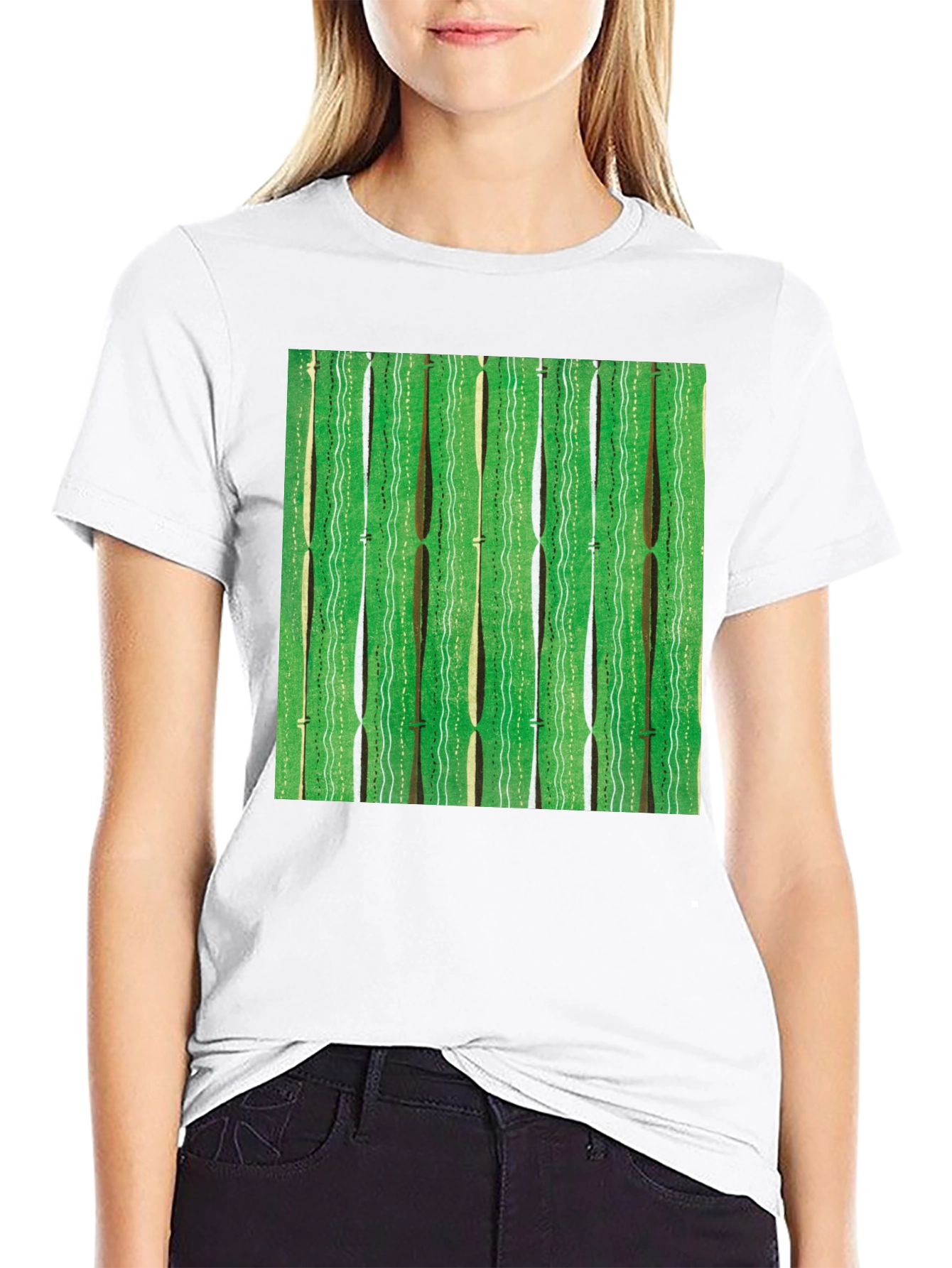 Green Retro Pattern Graphic Tee