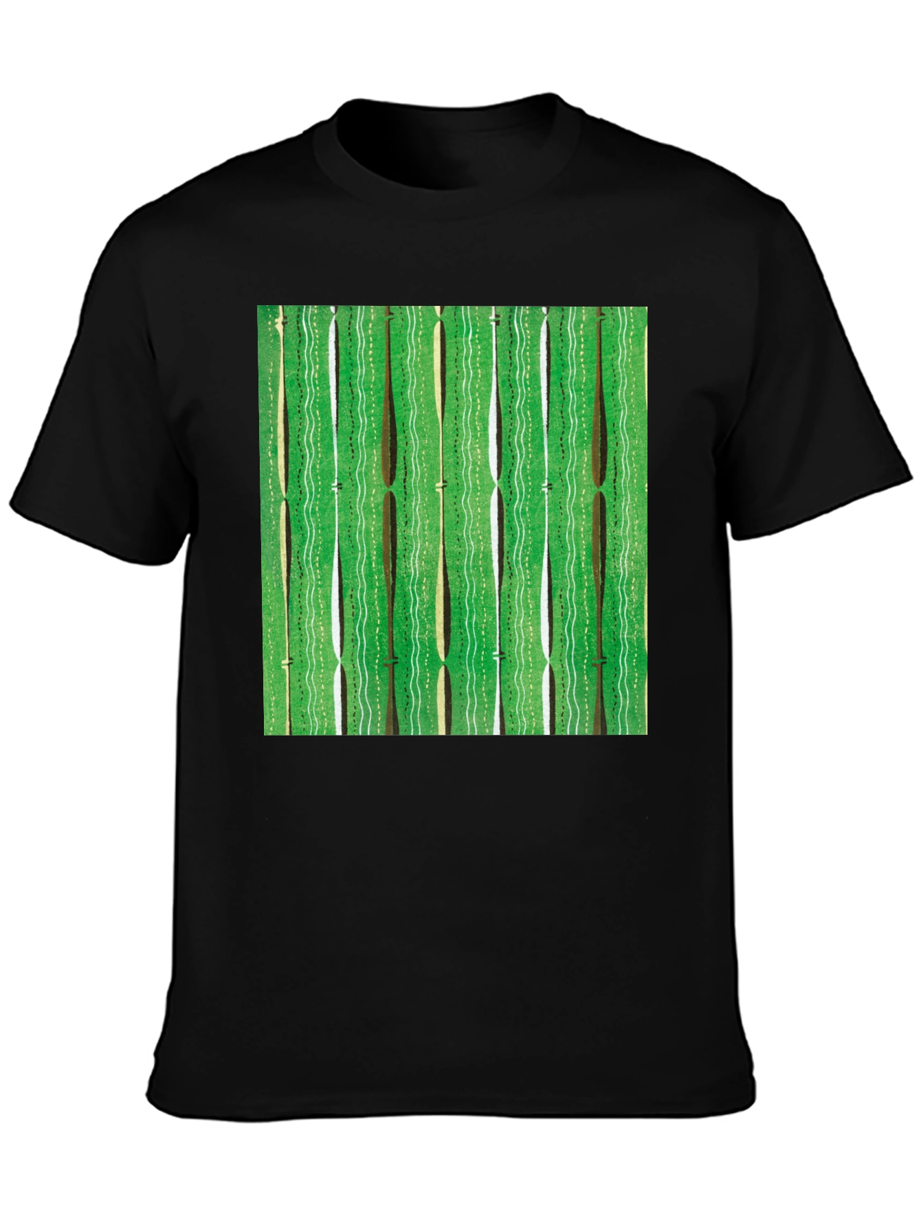 Green Retro Pattern Graphic Tee