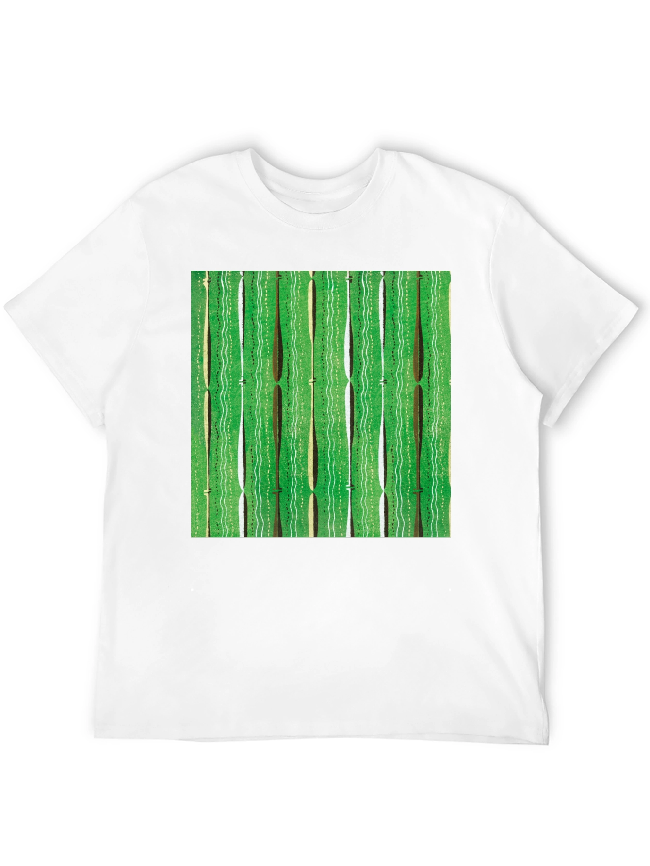 Green Retro Pattern Graphic Tee