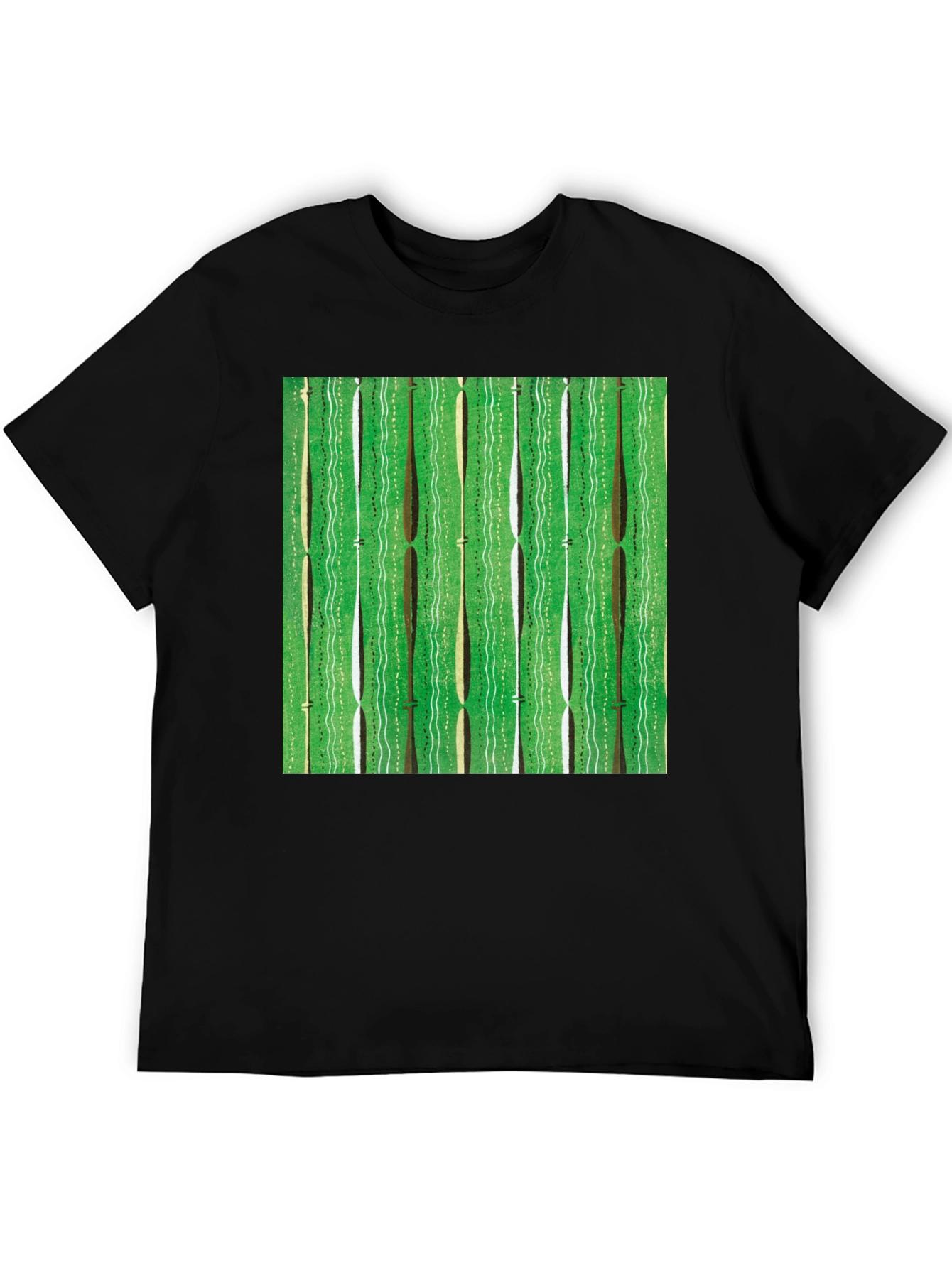 Green Retro Pattern Graphic Tee