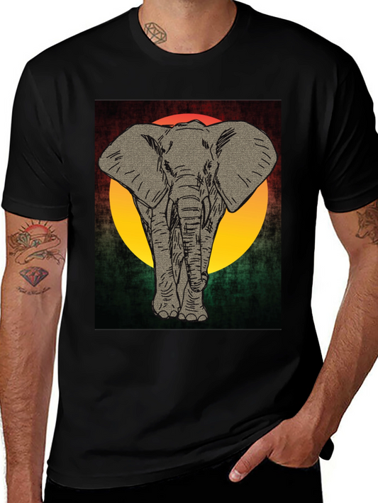 Elephant Graphic T-Shirt - Vintage Style Print