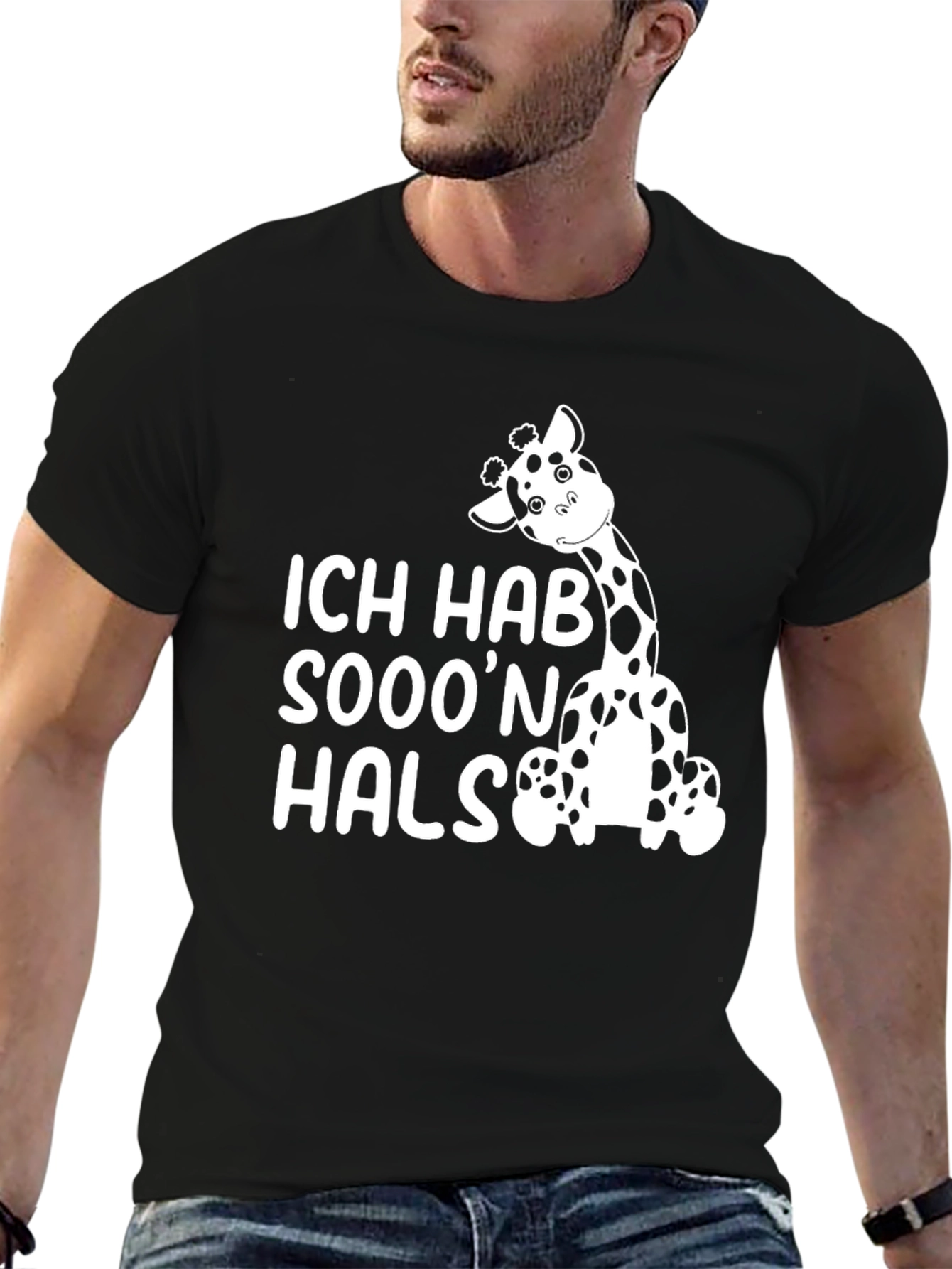 Ich Hab Sooon Hals Giraffe Graphic T-Shirt