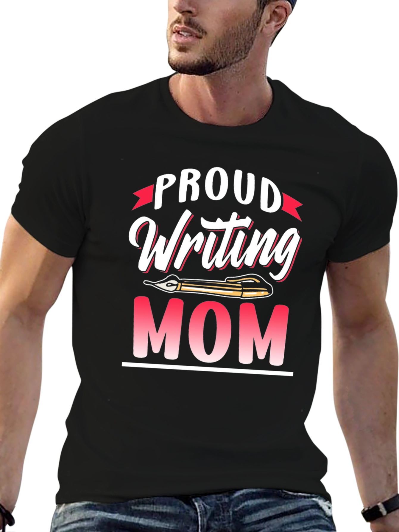 Proud Writing Mom T-Shirt - Novelty Tee