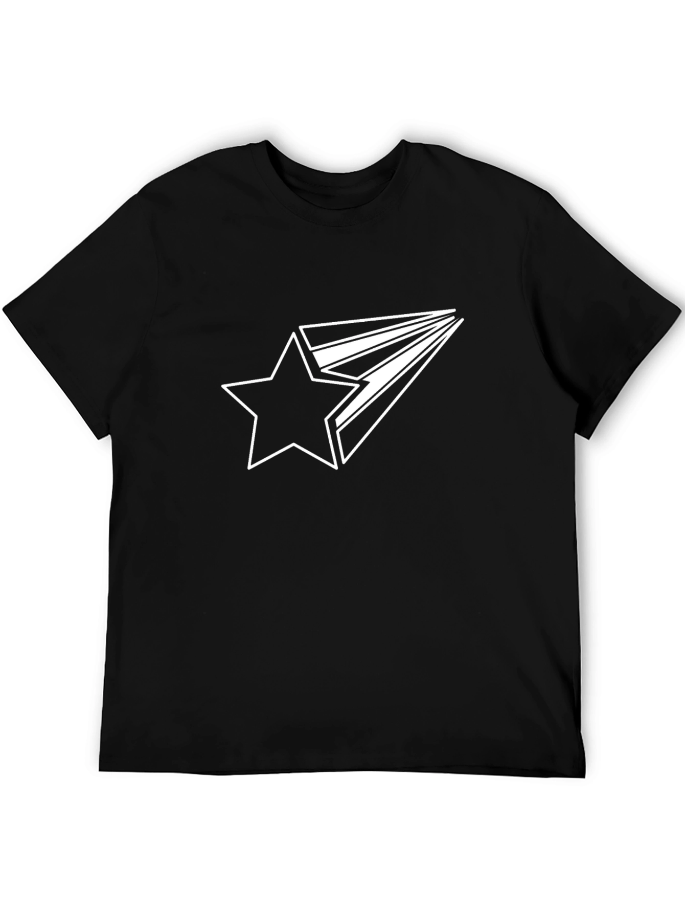 Black T-Shirt with Star Graphic