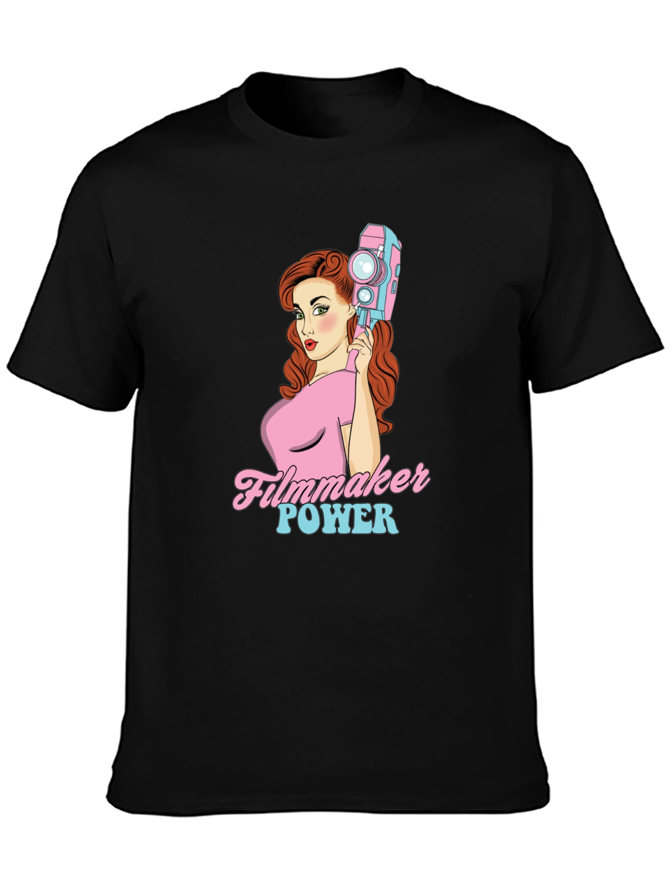 Filmmaker Power Graphic Tee - Retro Camera T-Shirt