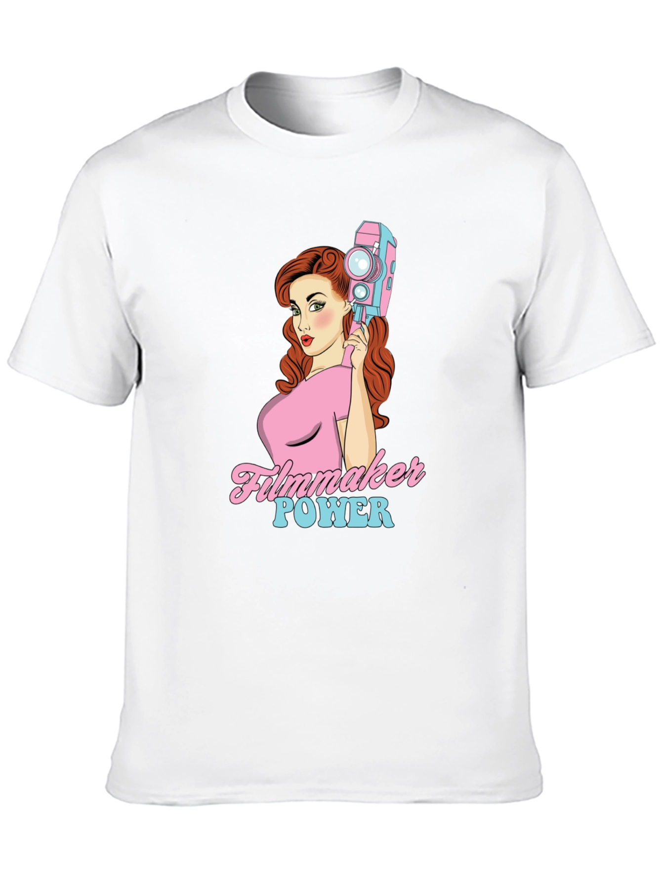 Filmmaker Power Graphic Tee - Retro Camera T-Shirt