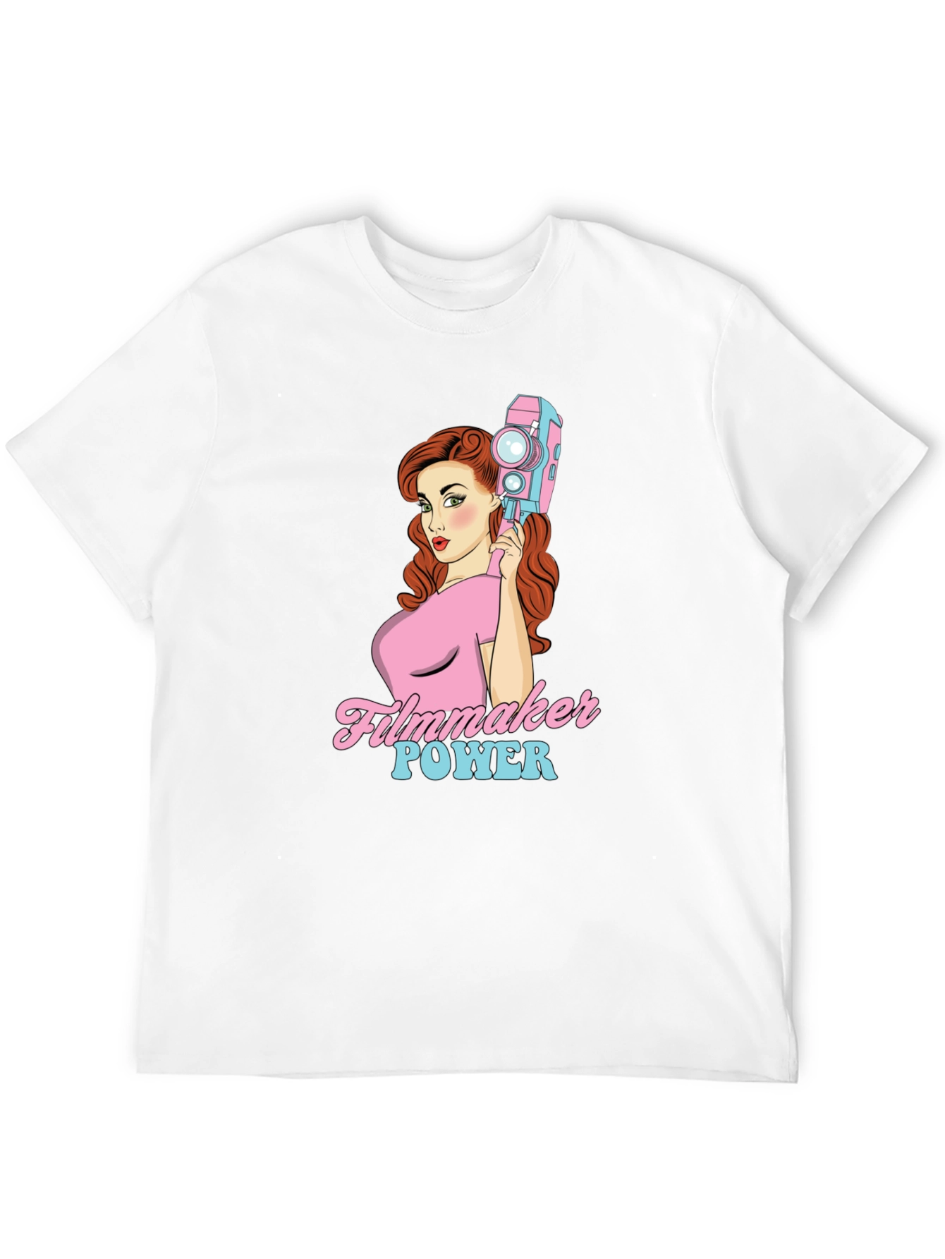 Filmmaker Power Graphic Tee - Retro Camera T-Shirt