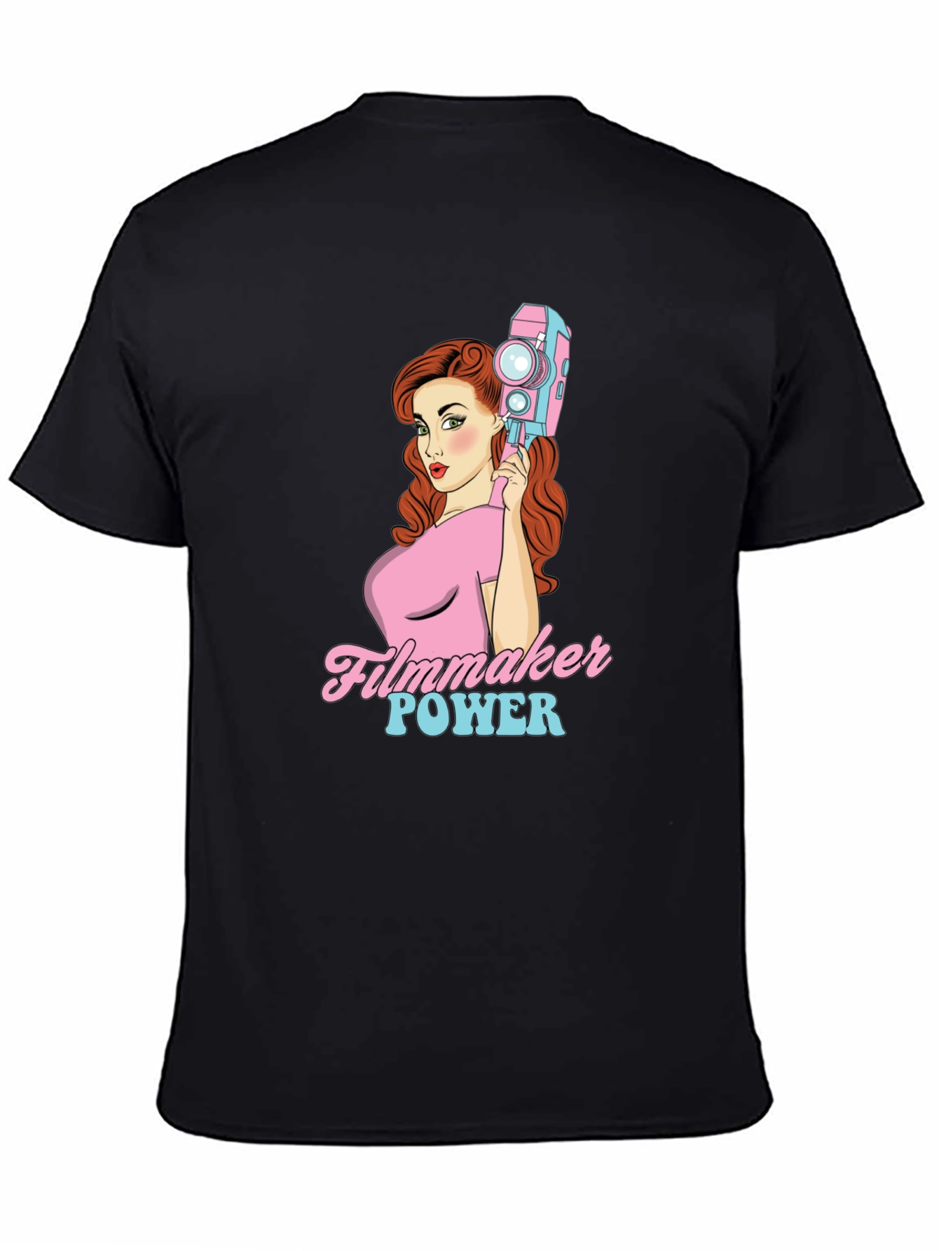 Filmmaker Power Graphic Tee - Retro Camera T-Shirt