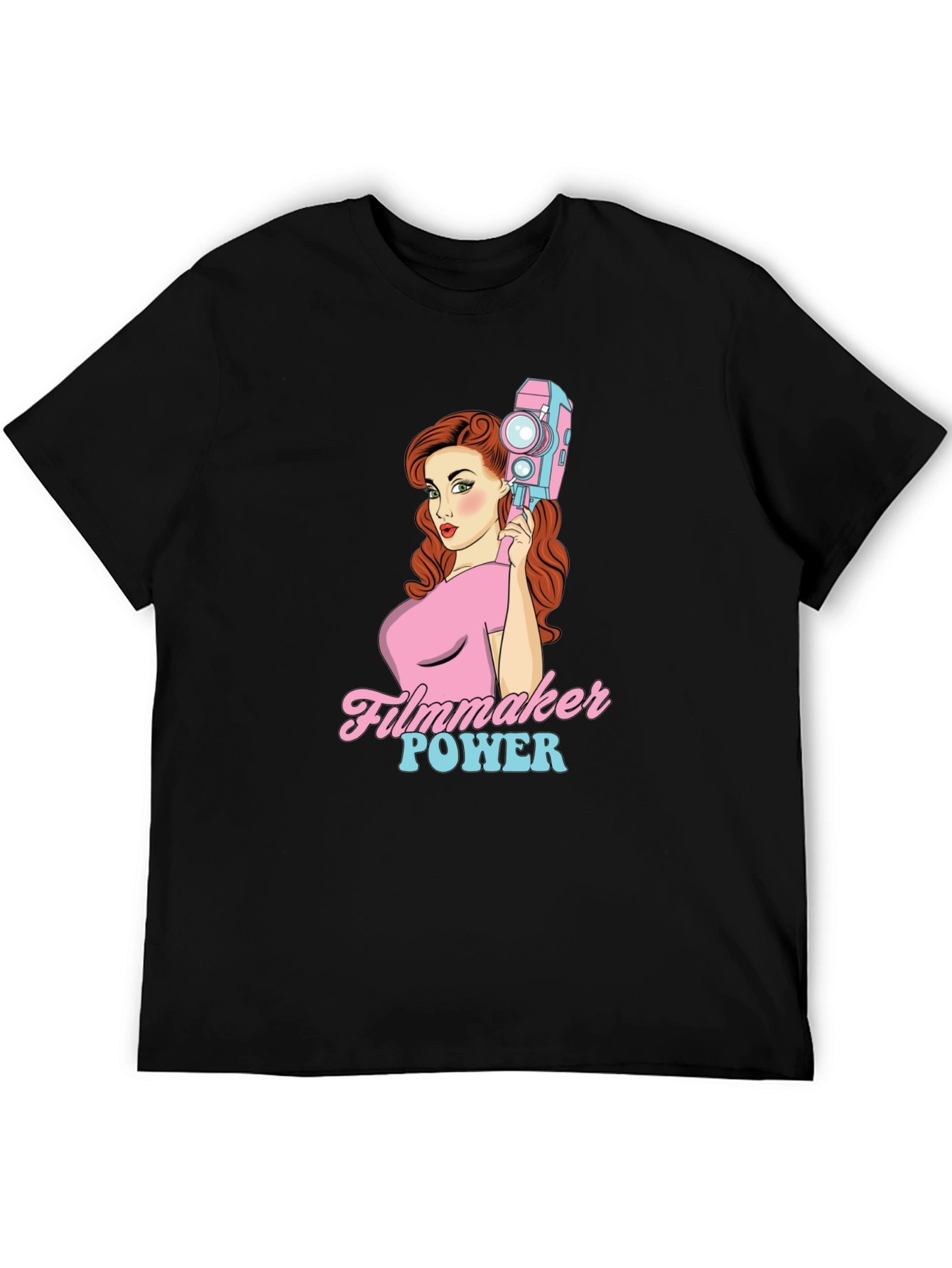 Filmmaker Power Graphic Tee - Retro Camera T-Shirt
