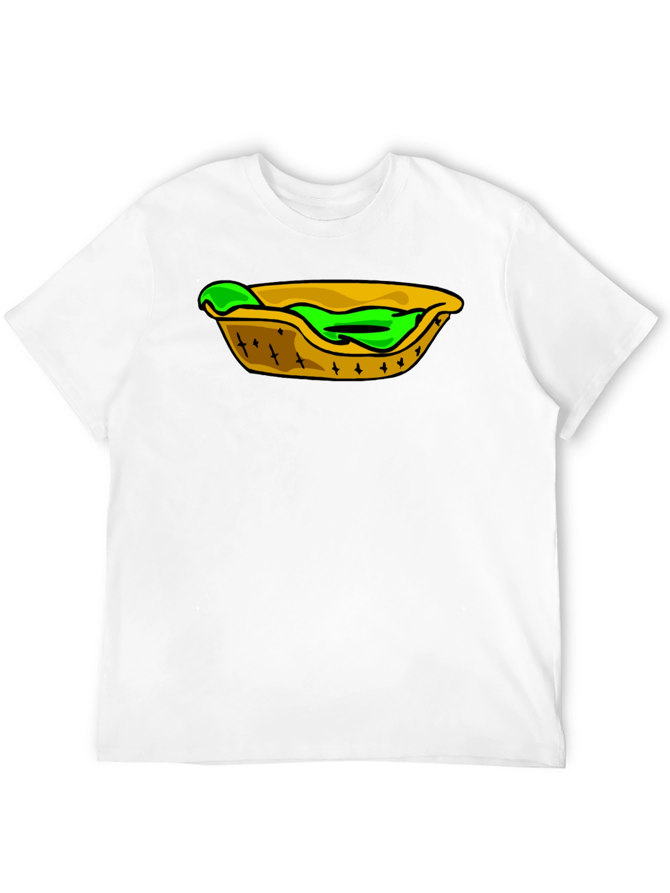 Taco Cartoon Graphic Mens Black T-Shirt