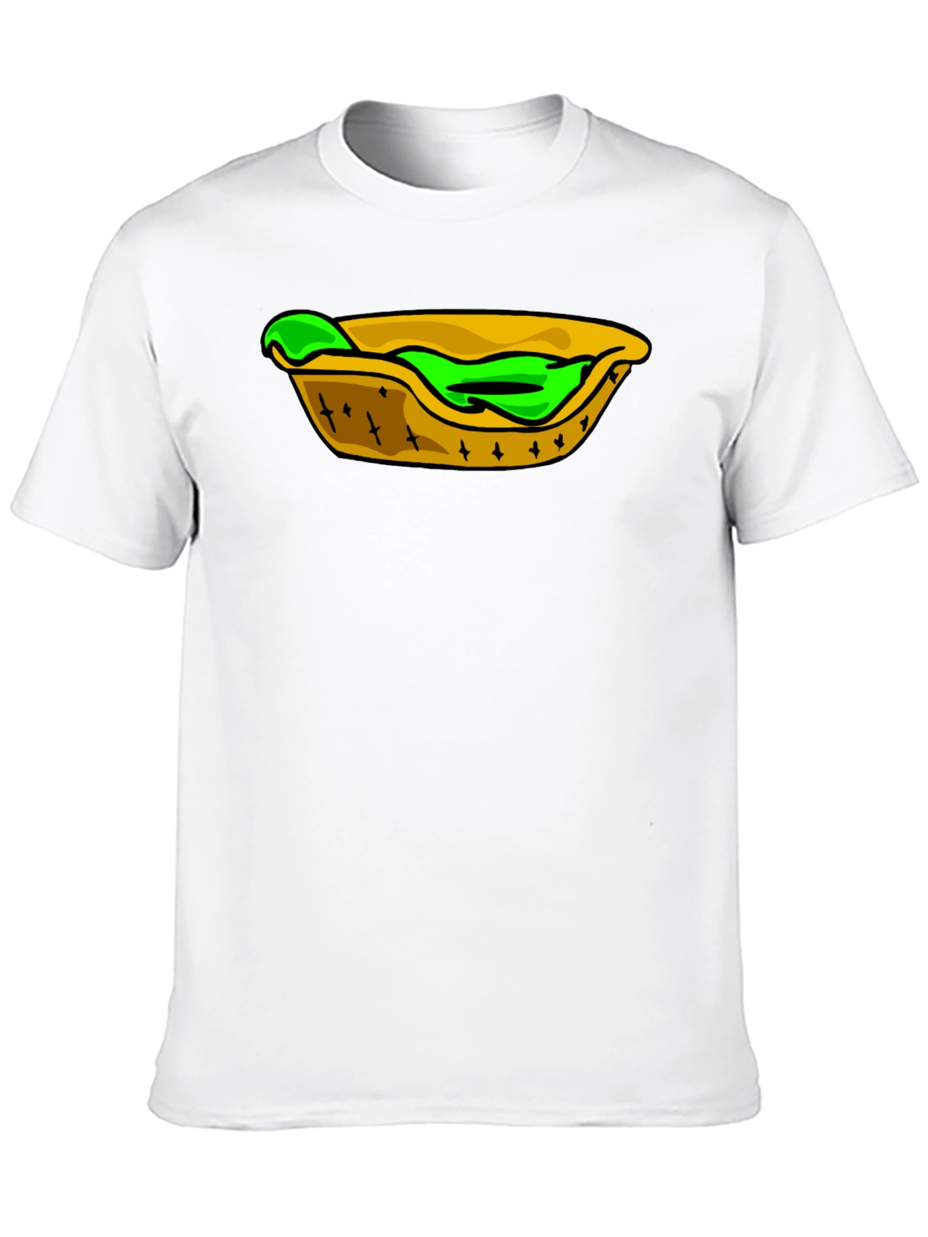 Taco Cartoon Graphic Mens Black T-Shirt