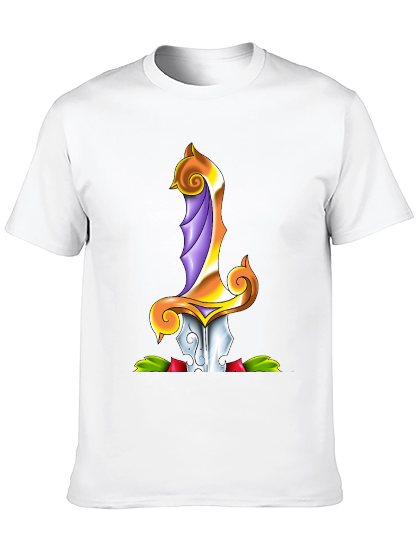 Dagger Graphic Print Black T-Shirt