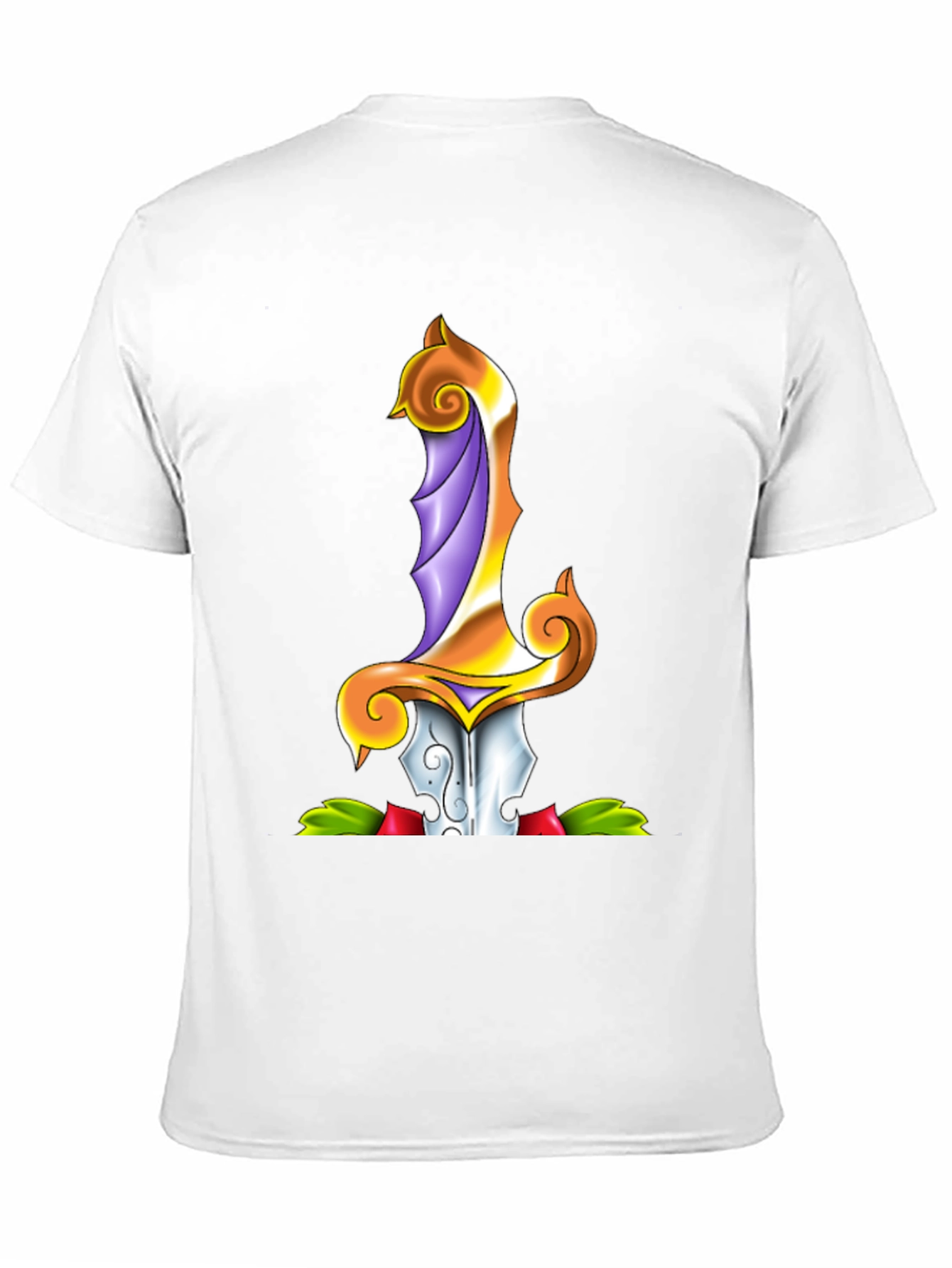 Dagger Graphic Print Black T-Shirt