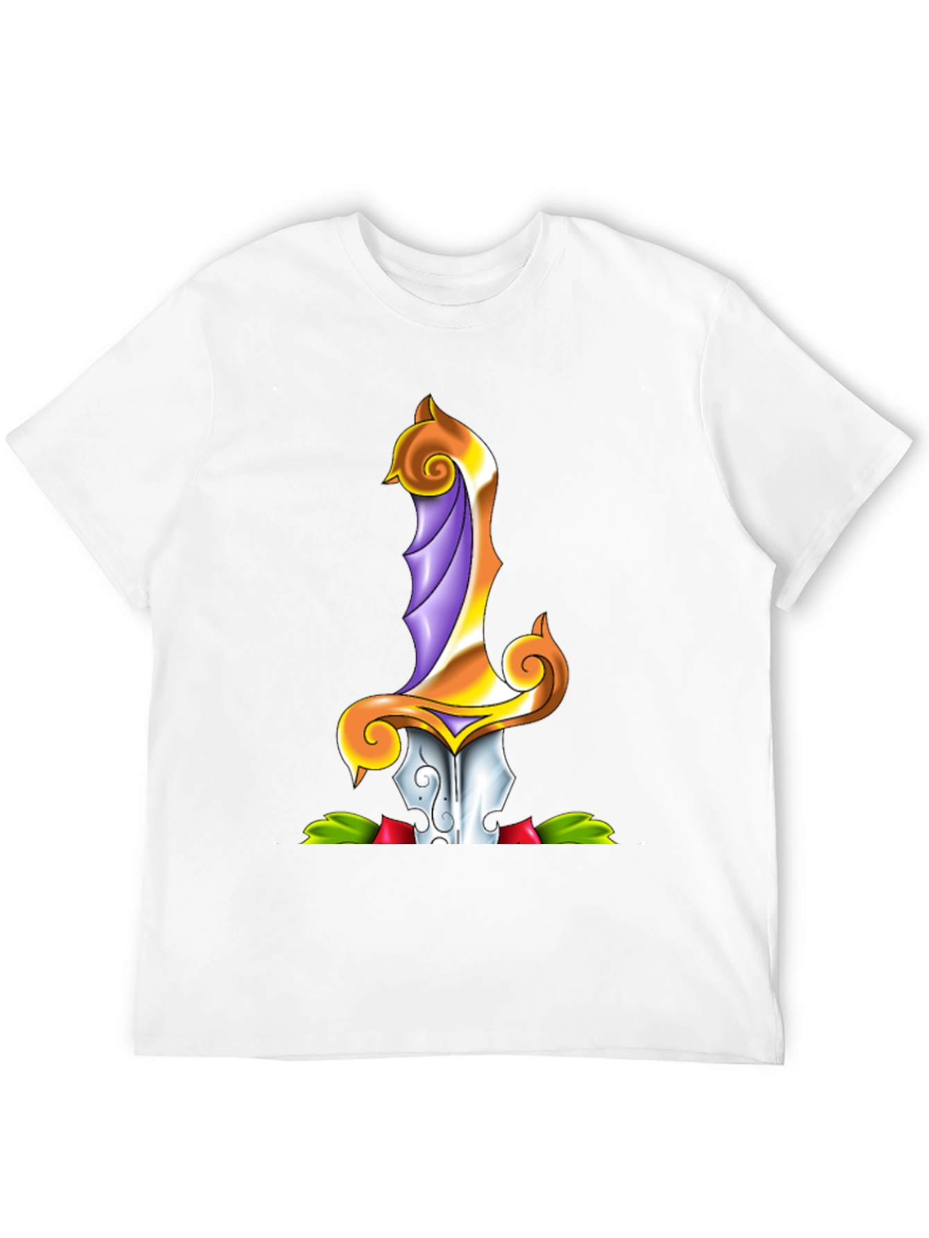 Dagger Graphic Print Black T-Shirt