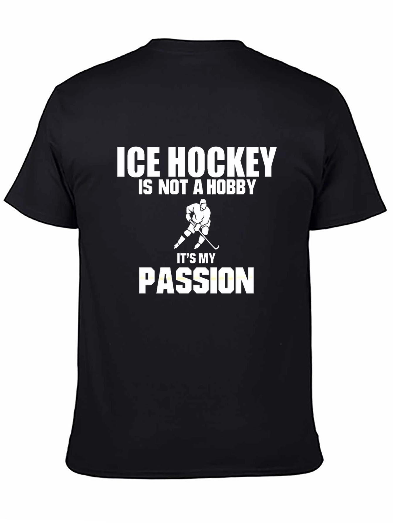 Ice Hockey Passion T-Shirt - Black Graphic Tee