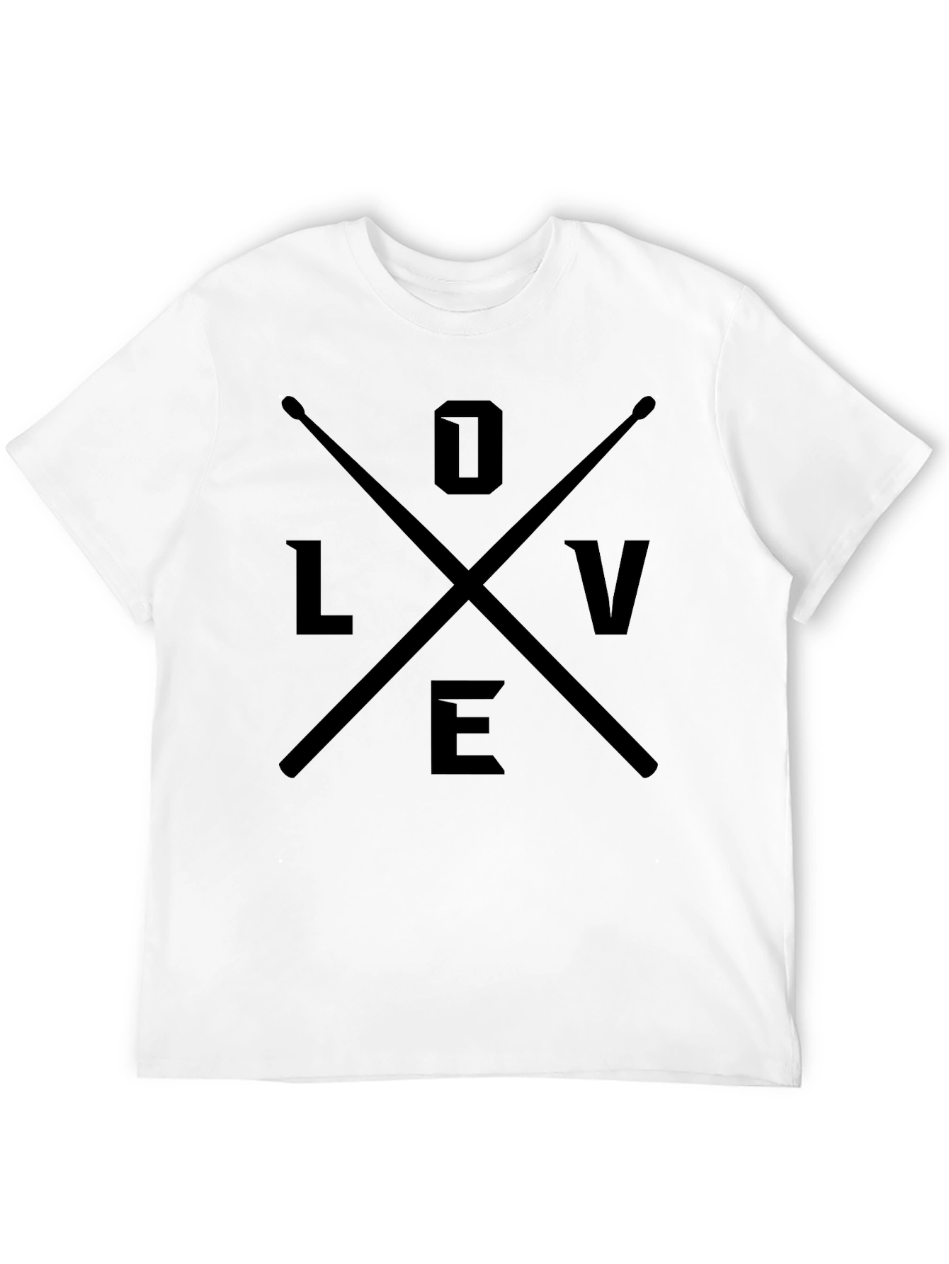 Love Drumming T-Shirt - Black Music Tee