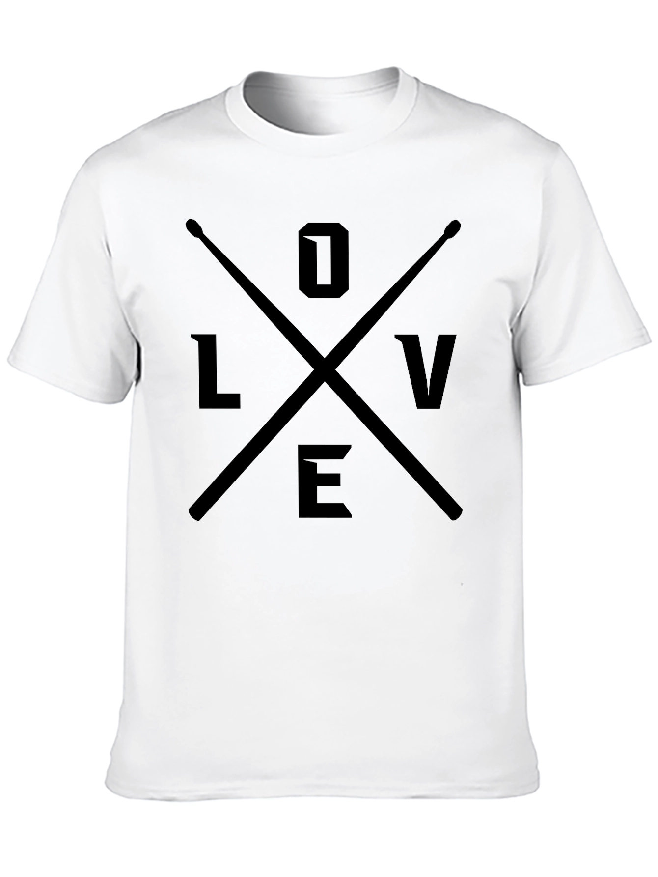 Love Drumming T-Shirt - Black Music Tee