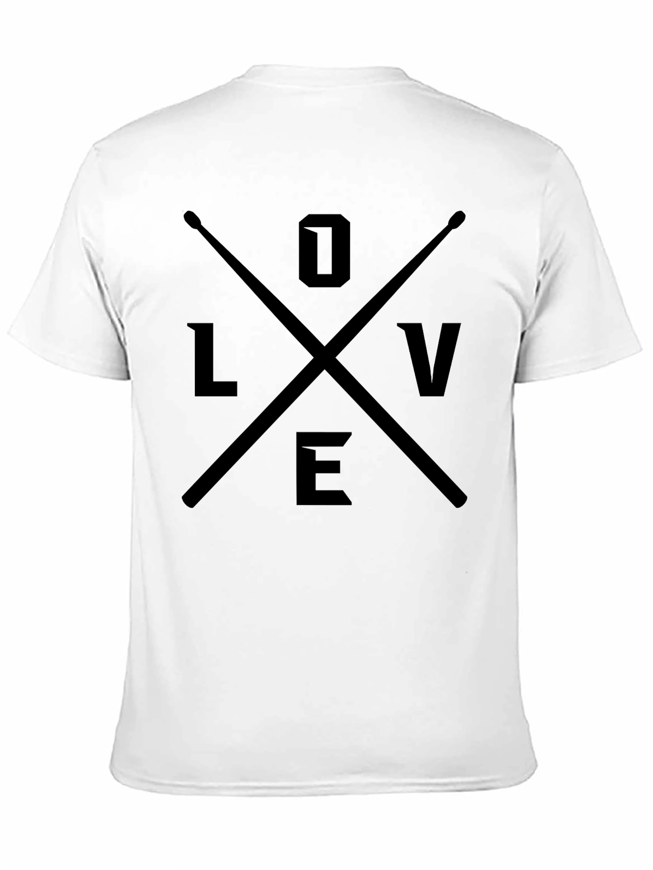 Love Drumming T-Shirt - Black Music Tee