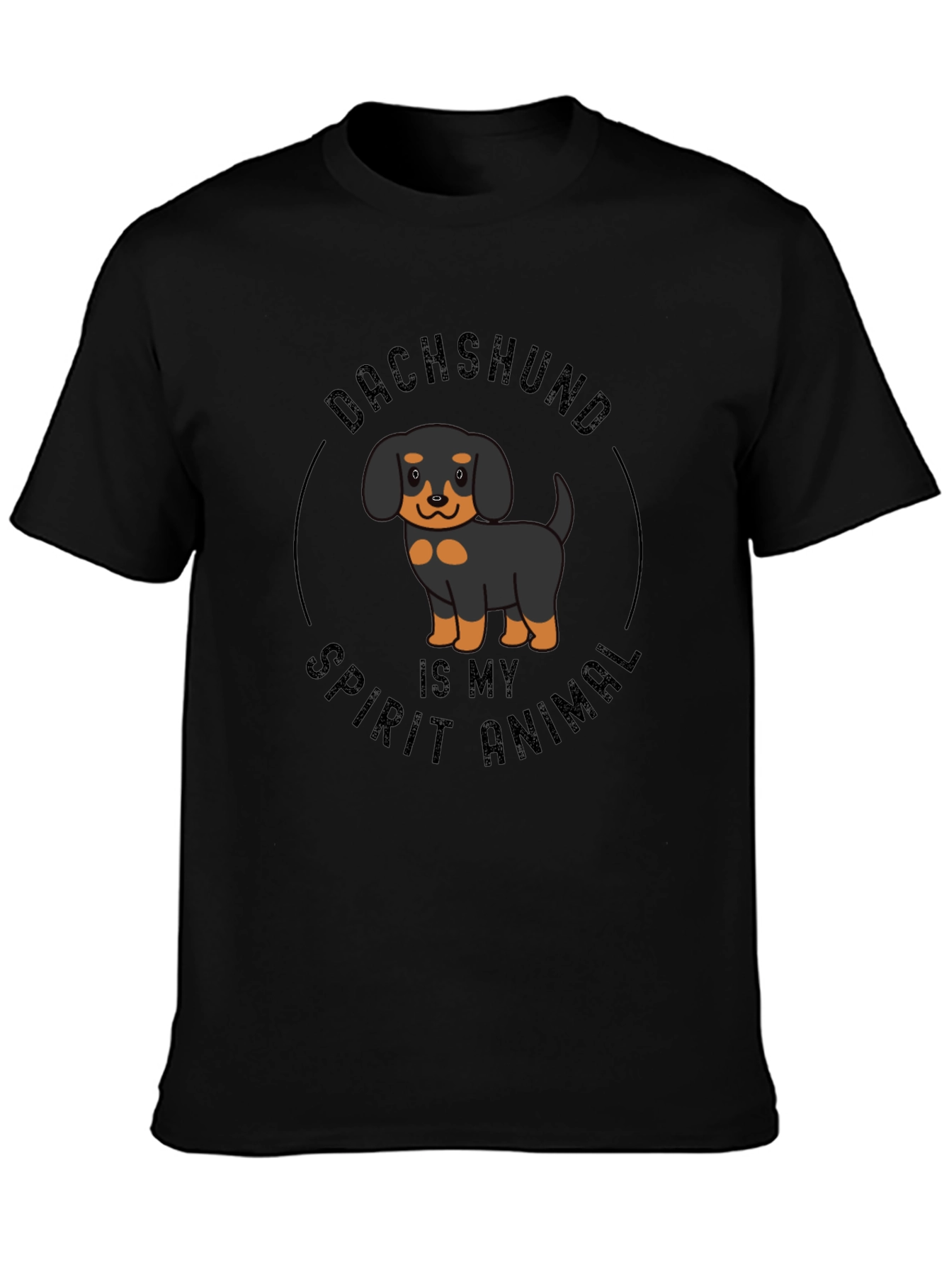 Dachshund Spirit Animal Black T-Shirt