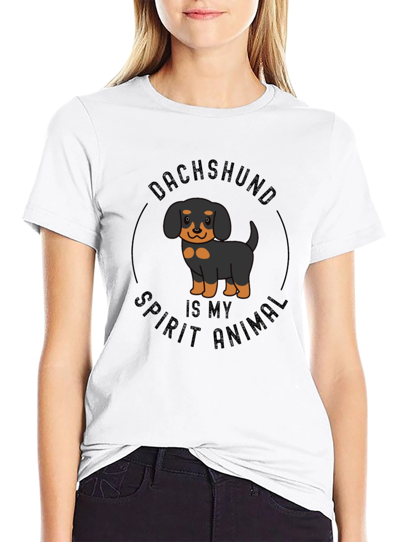 Dachshund Spirit Animal Black T-Shirt