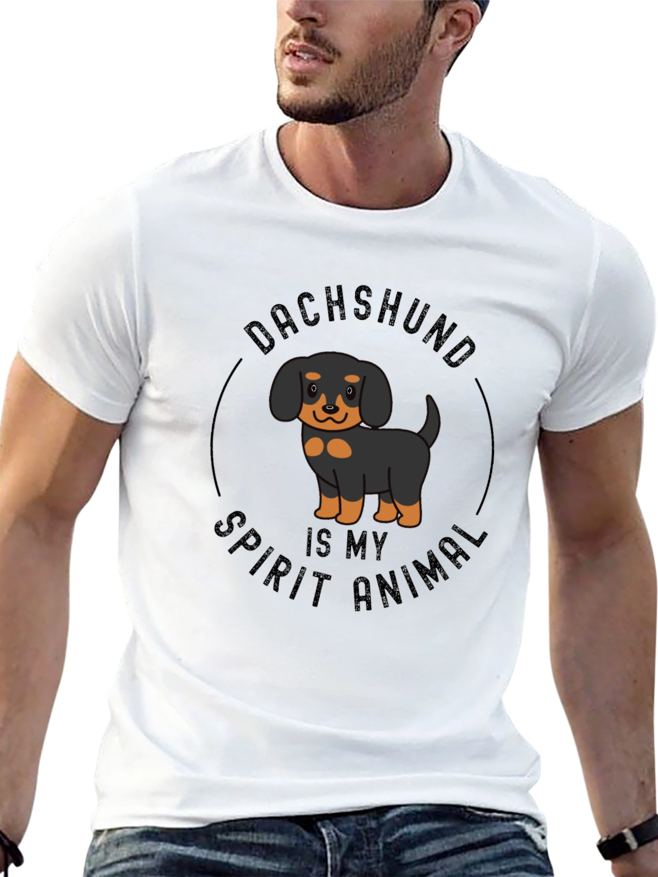 Dachshund Spirit Animal Black T-Shirt