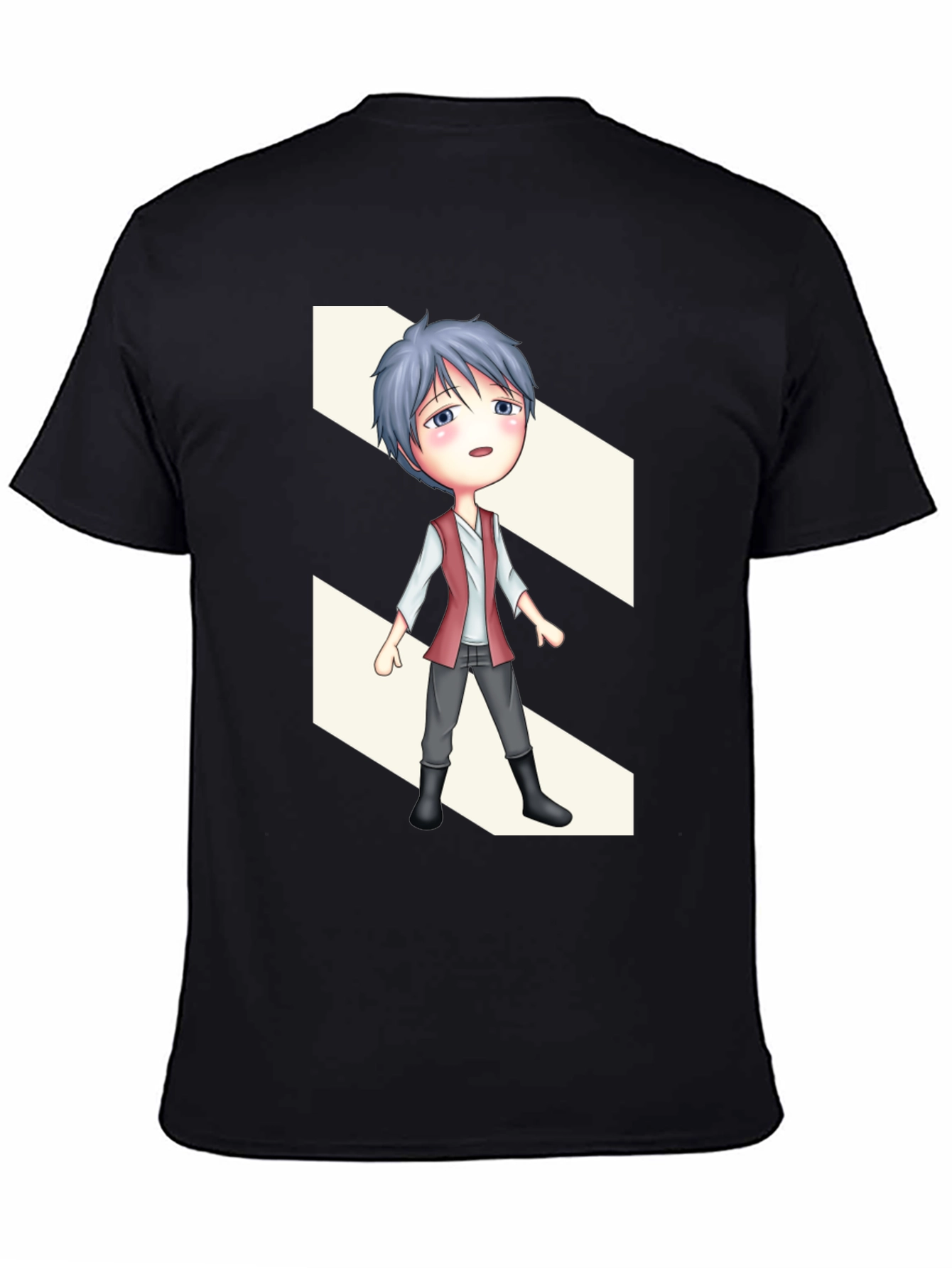 Anime Character Graphic Black T-Shirt