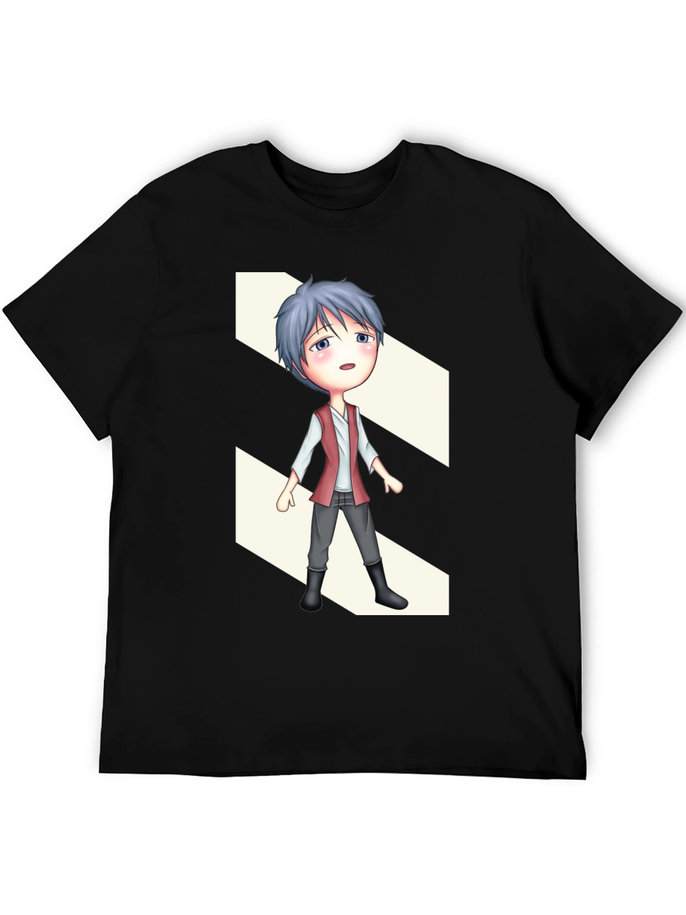 Anime Character Graphic Black T-Shirt