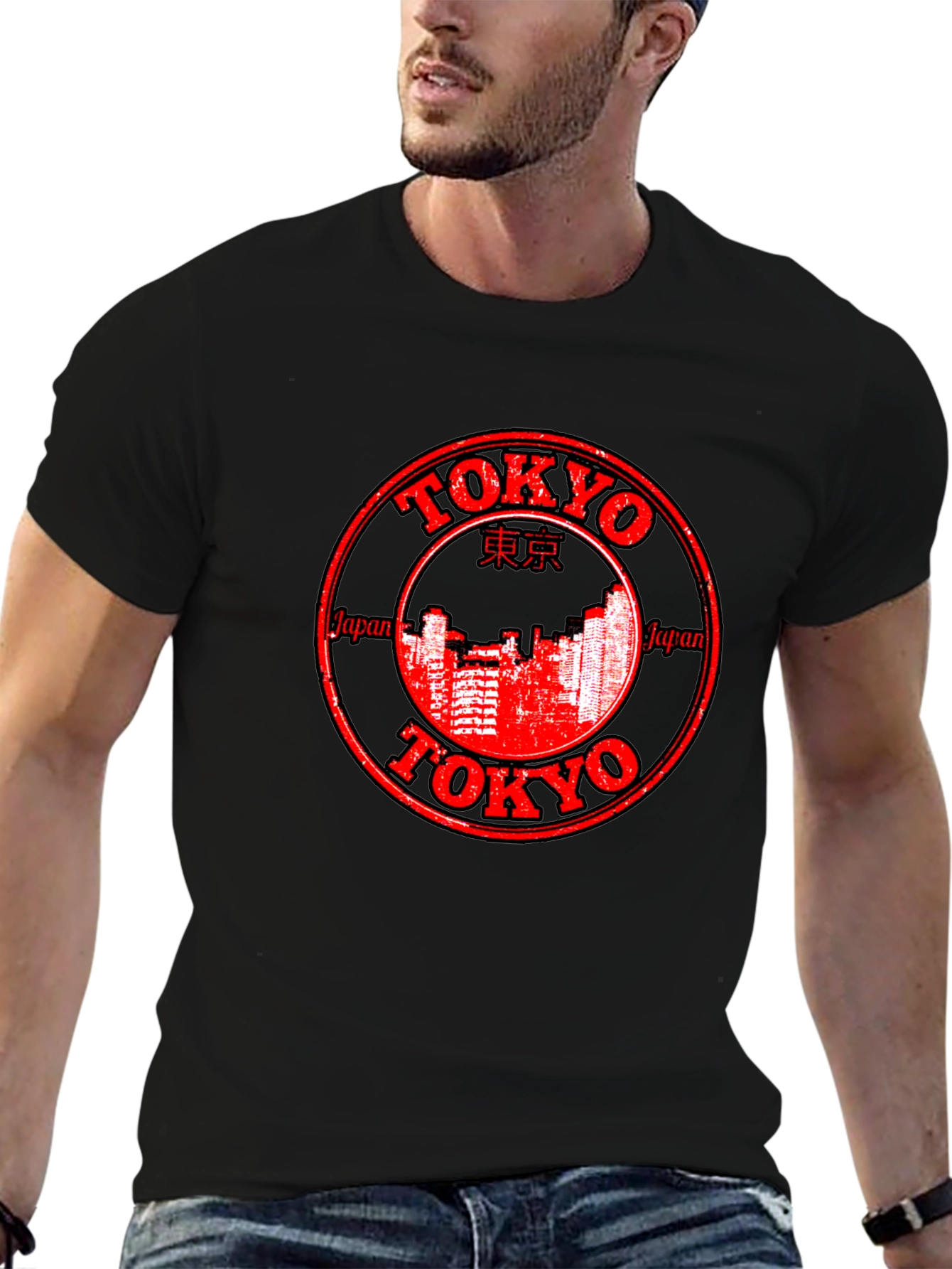 Tokyo Japan Stamp Style Graphic Tee