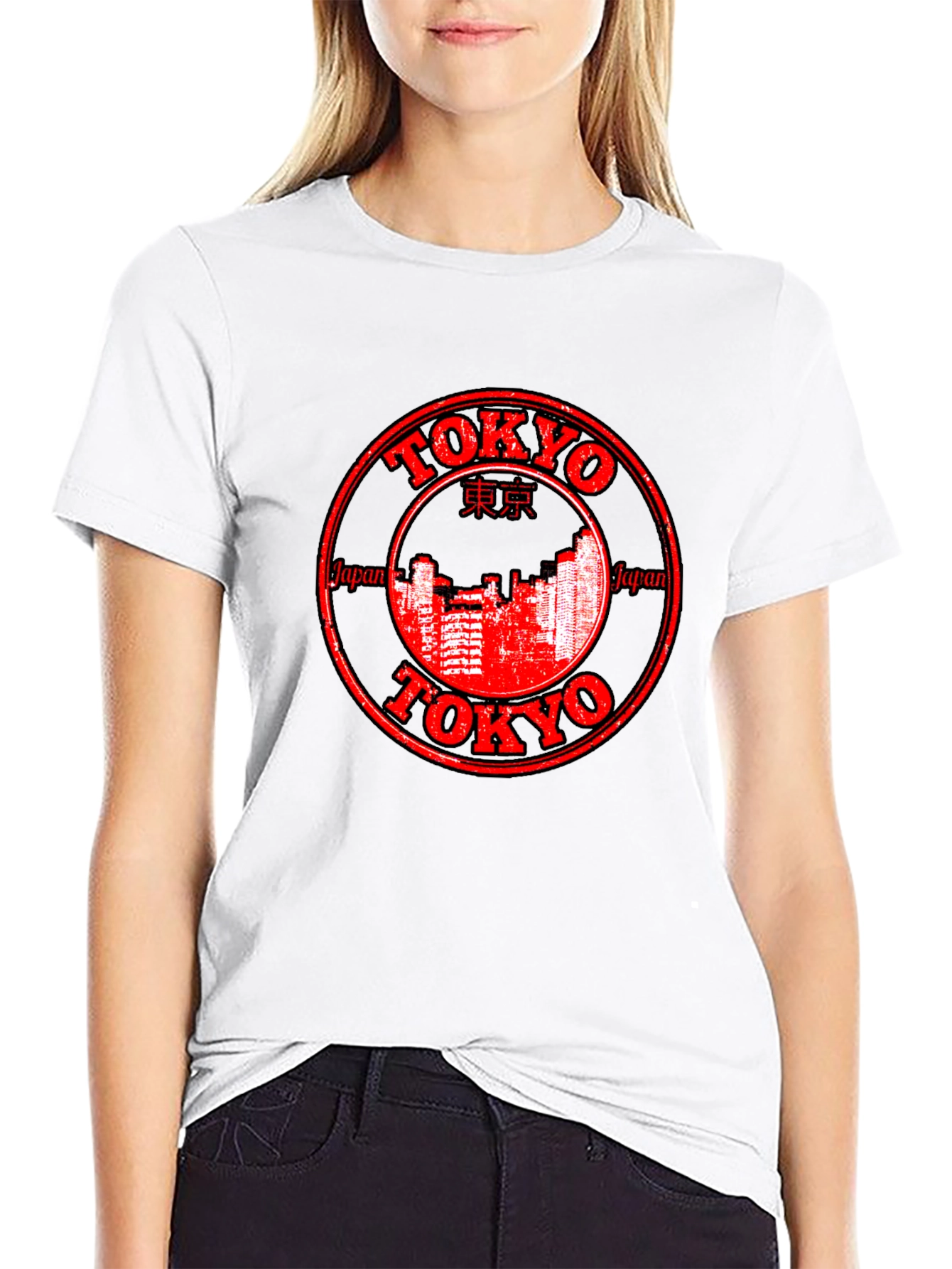Tokyo Japan Stamp Style Graphic Tee