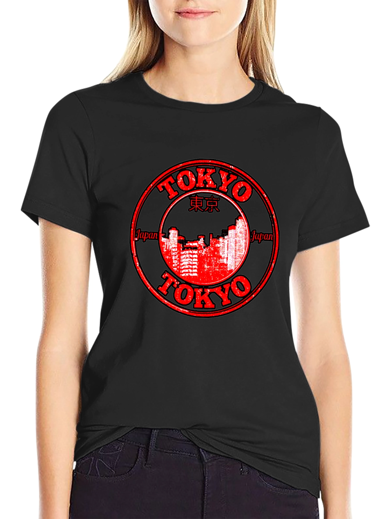 Tokyo Japan Stamp Style Graphic Tee