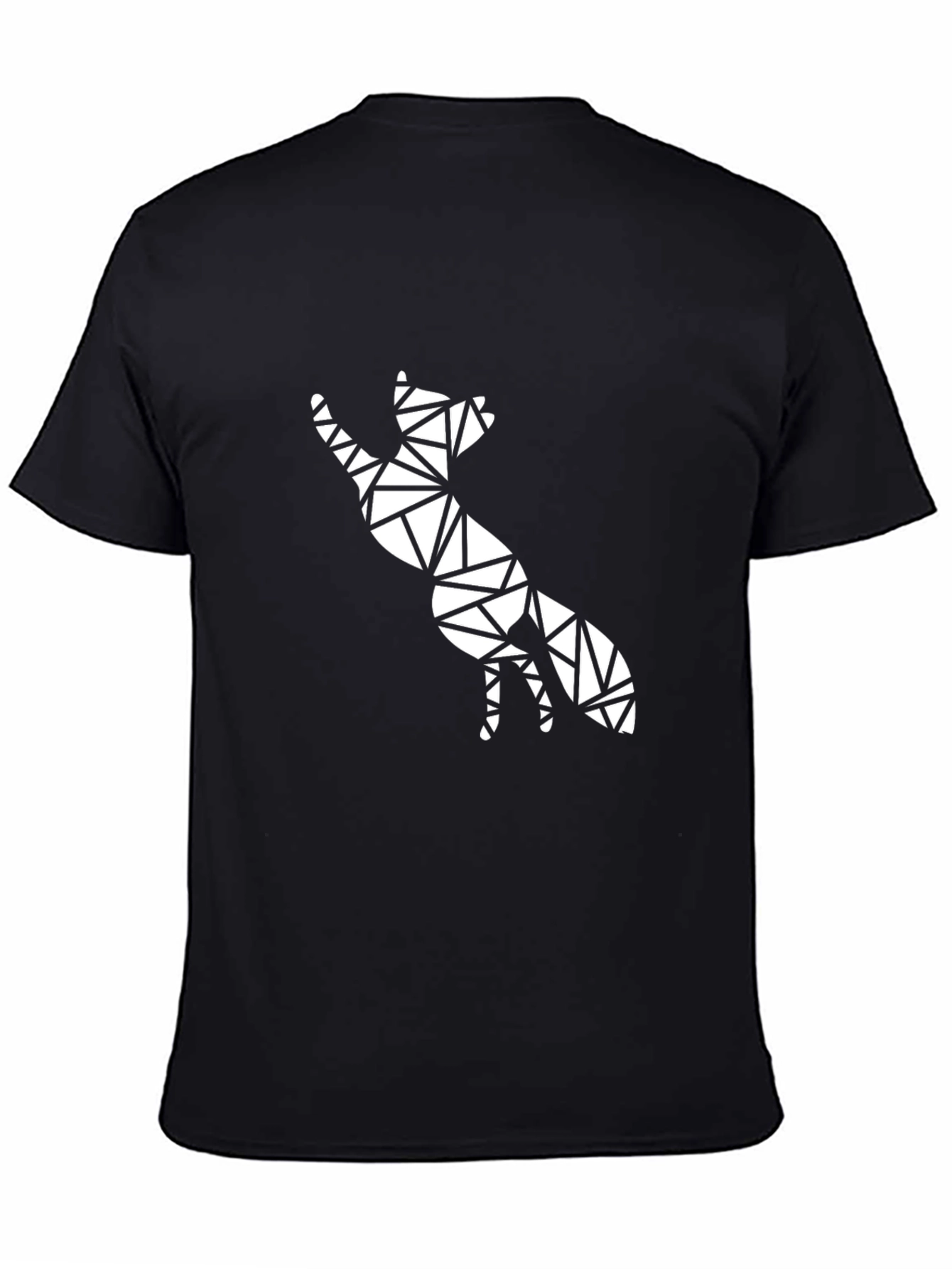 Geometric Fox Graphic Tee - Modern Animal Print T-Shirt