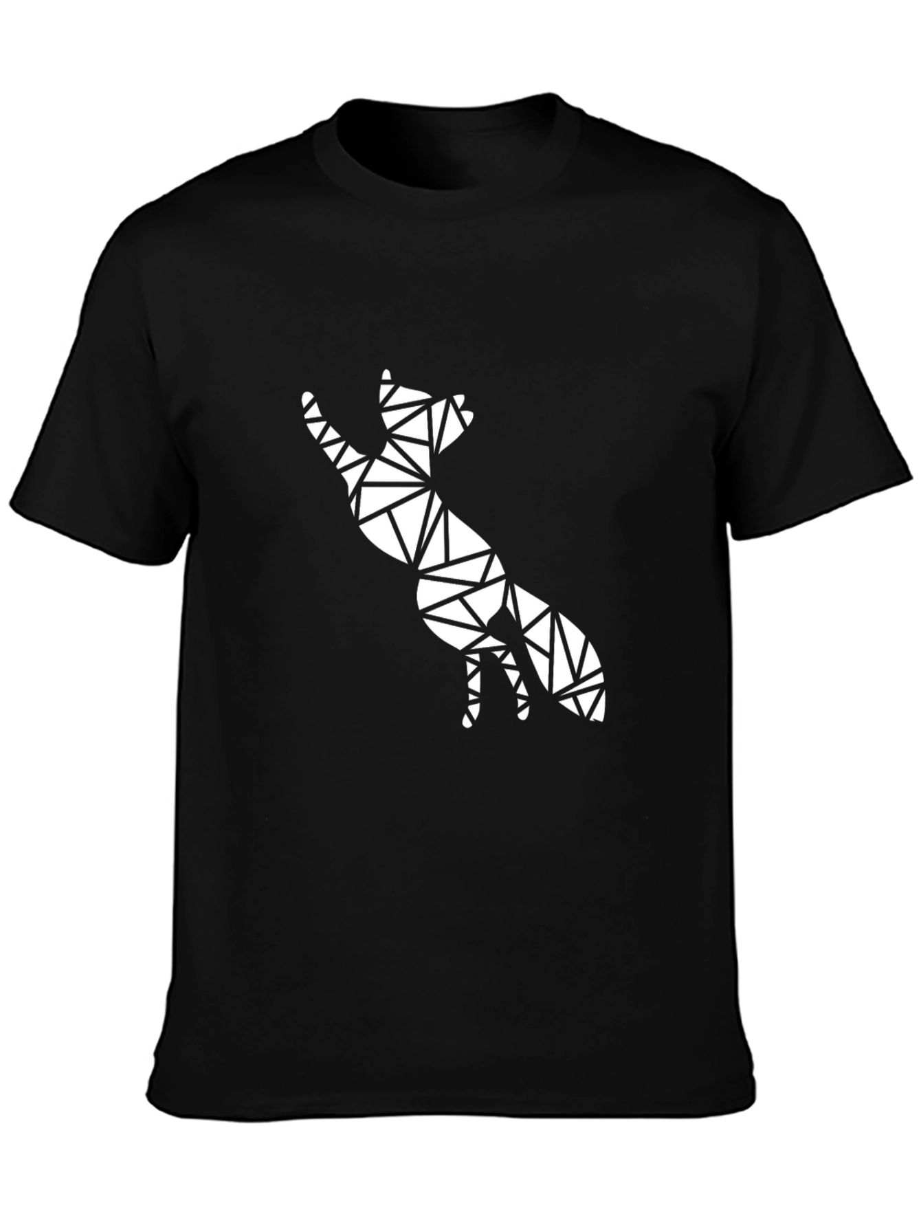 Geometric Fox Graphic Tee - Modern Animal Print T-Shirt