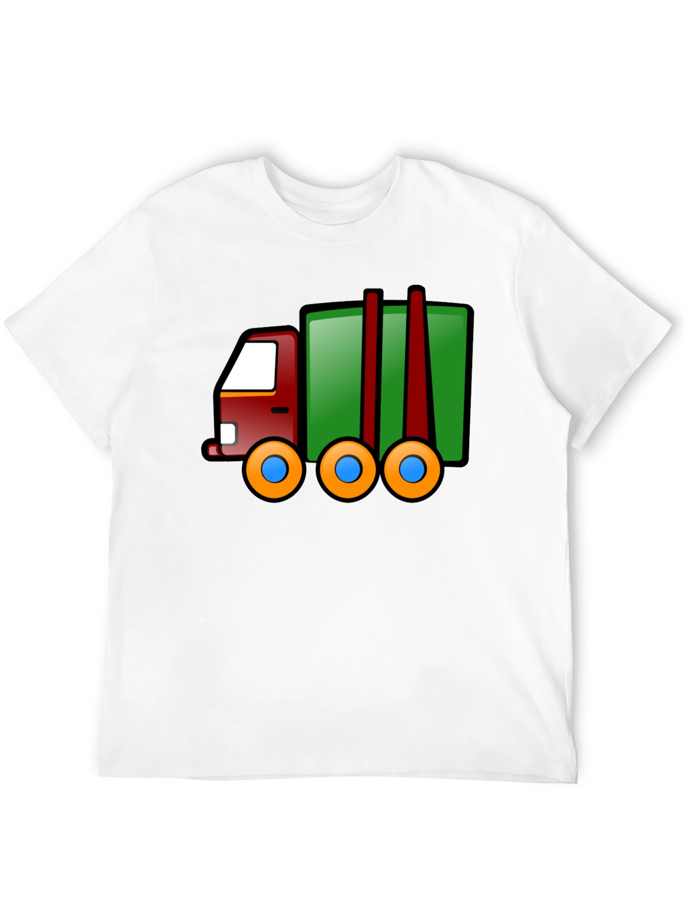 Cartoon Truck T-Shirt - Black Cotton Tee