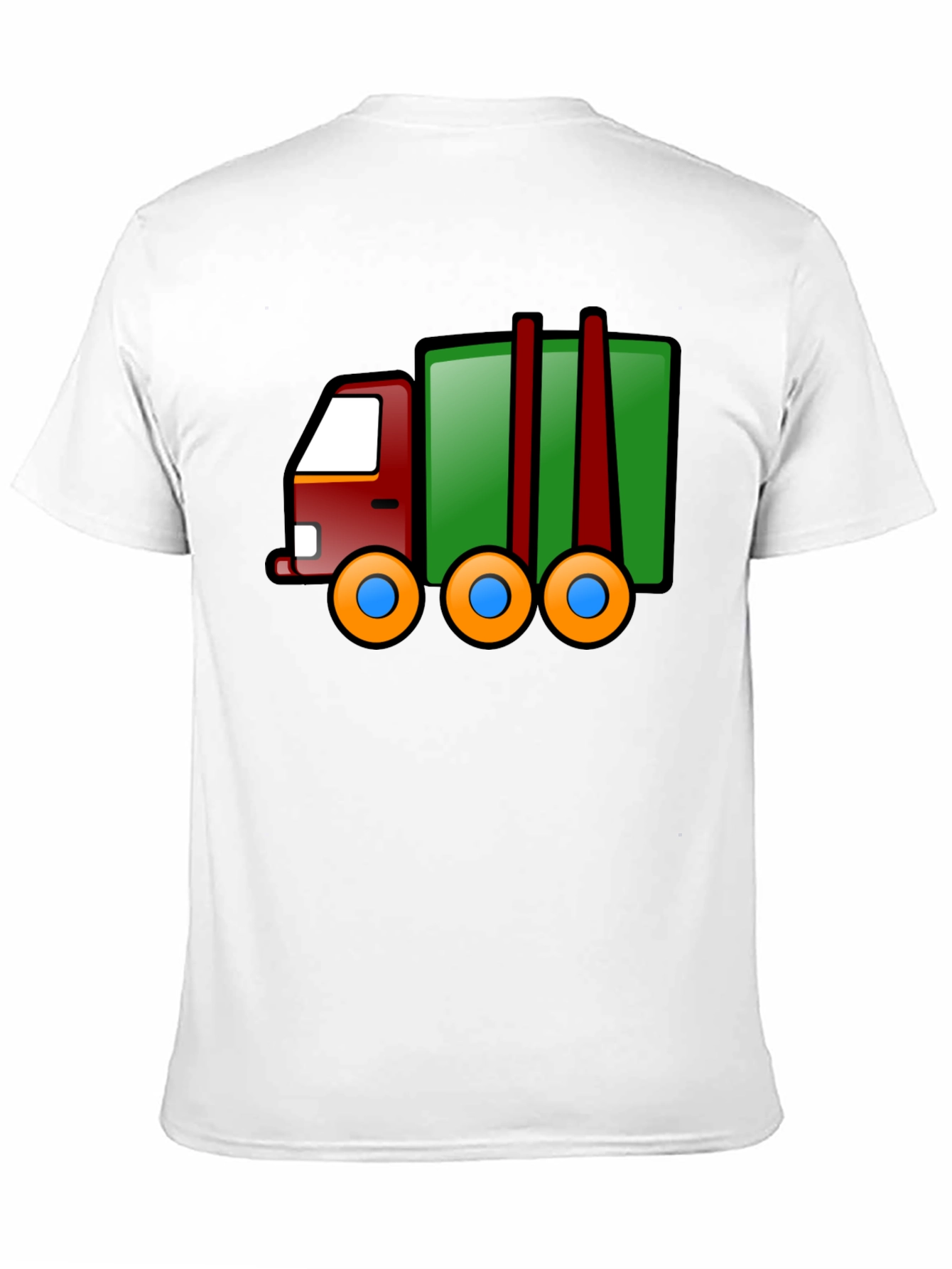 Cartoon Truck T-Shirt - Black Cotton Tee