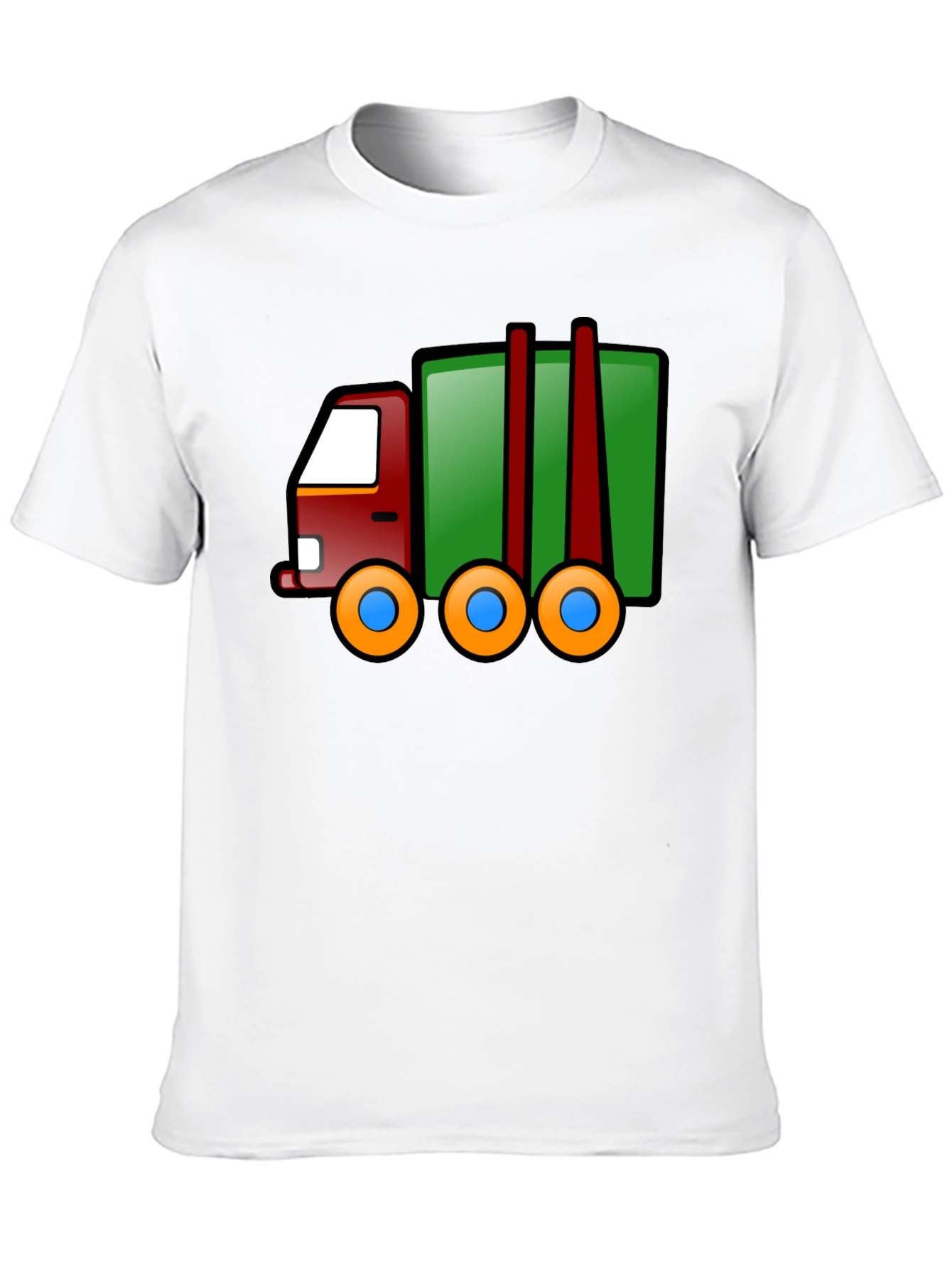 Cartoon Truck T-Shirt - Black Cotton Tee
