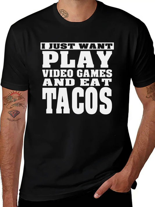 Gaming And Tacos Unisex Casual T-Shirt – Clean Design For Daily Comfort