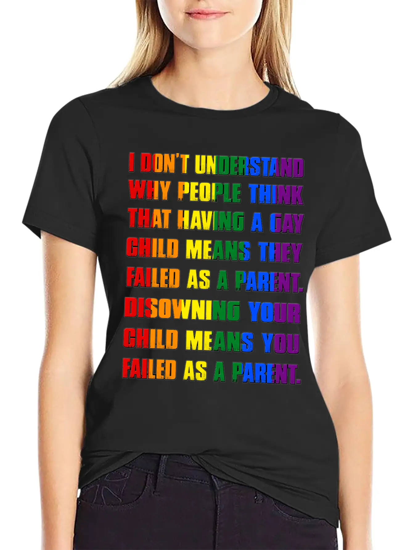 Gay Disowning Your Child Means You Failed Lesbia Unisex Casual T-Shirt – Clean Design For Daily Comfort