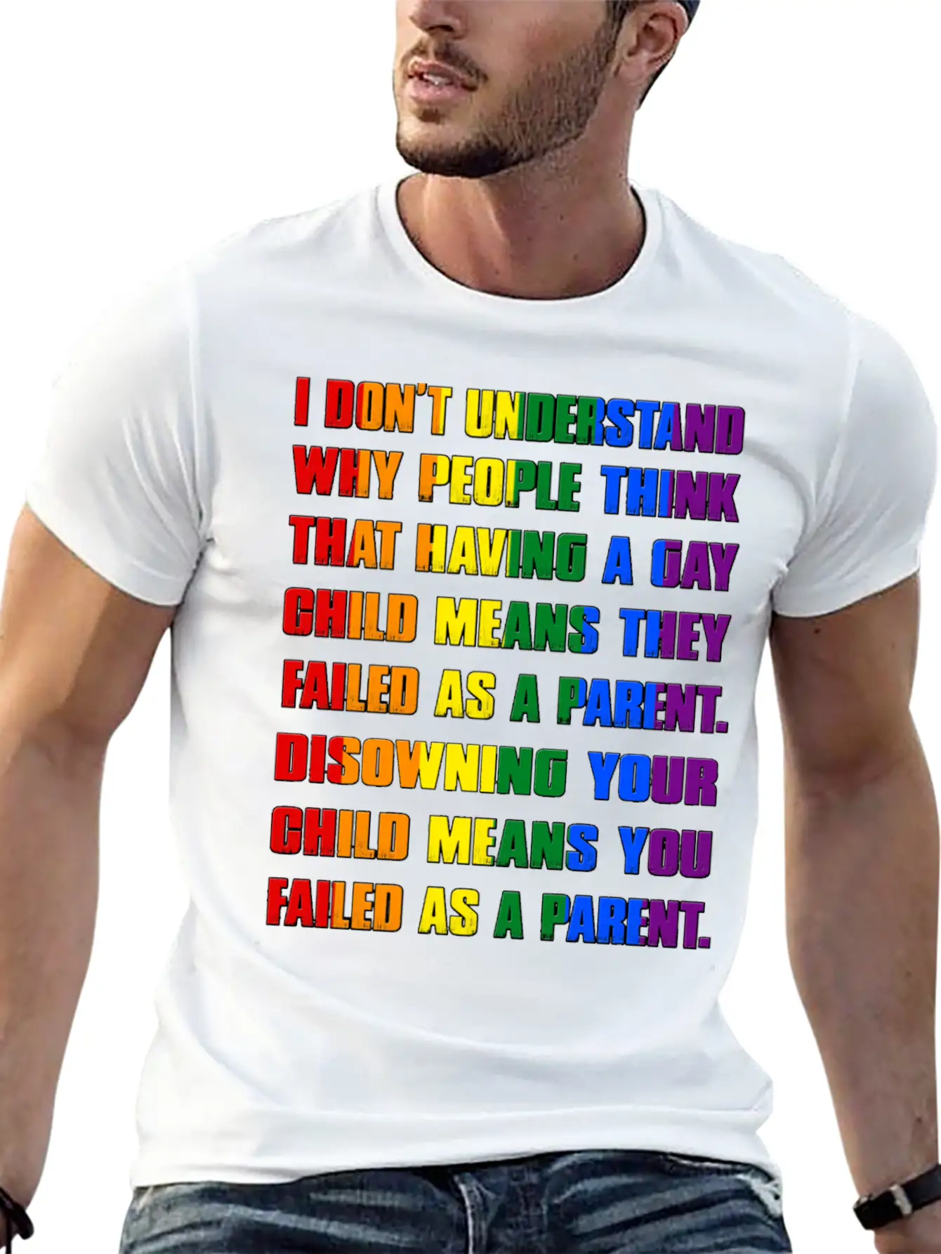 Gay Disowning Your Child Means You Failed Lesbia Unisex Casual T-Shirt – Clean Design For Daily Comfort