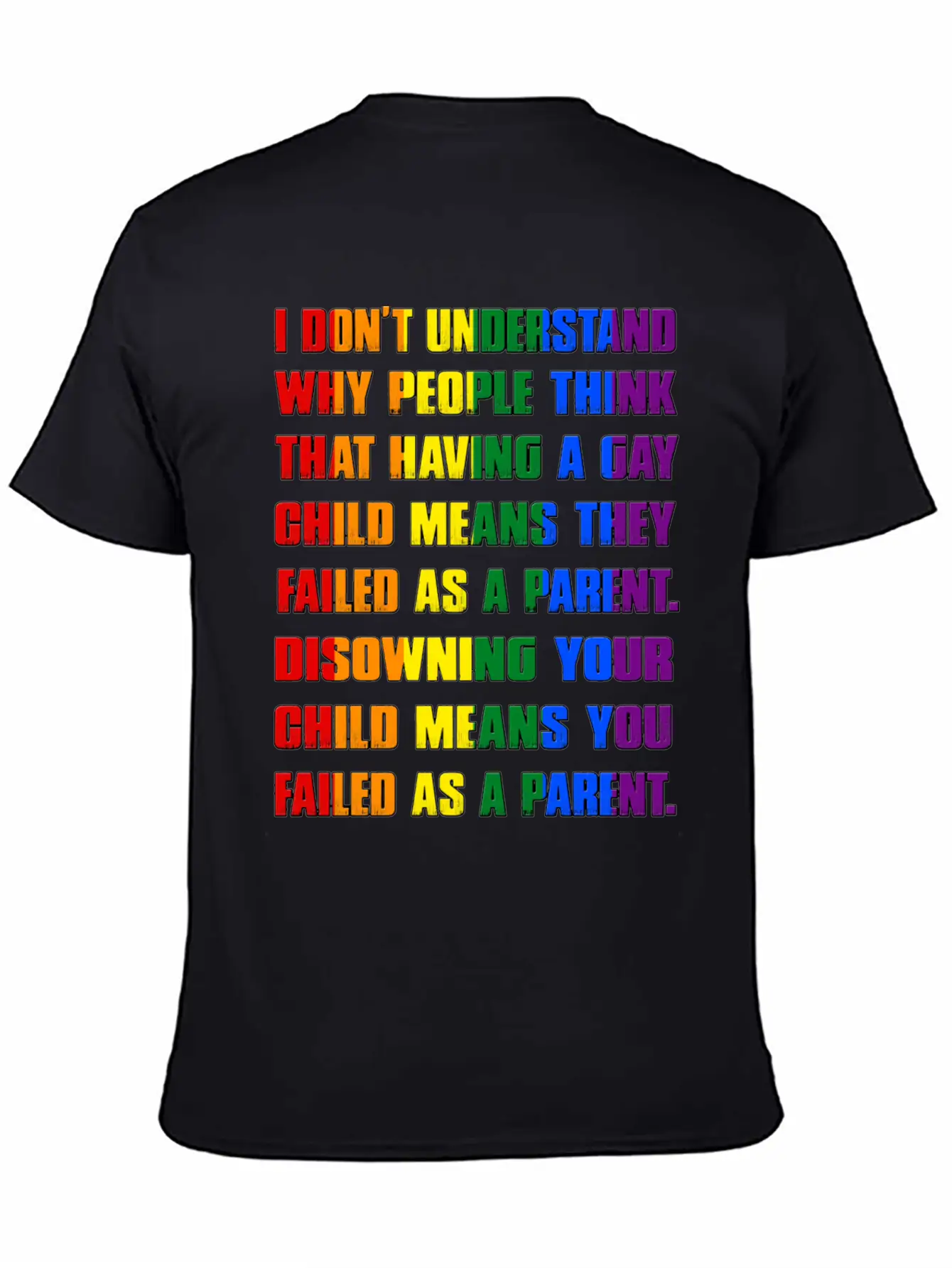 Gay Disowning Your Child Means You Failed Lesbia Unisex Casual T-Shirt – Clean Design For Daily Comfort
