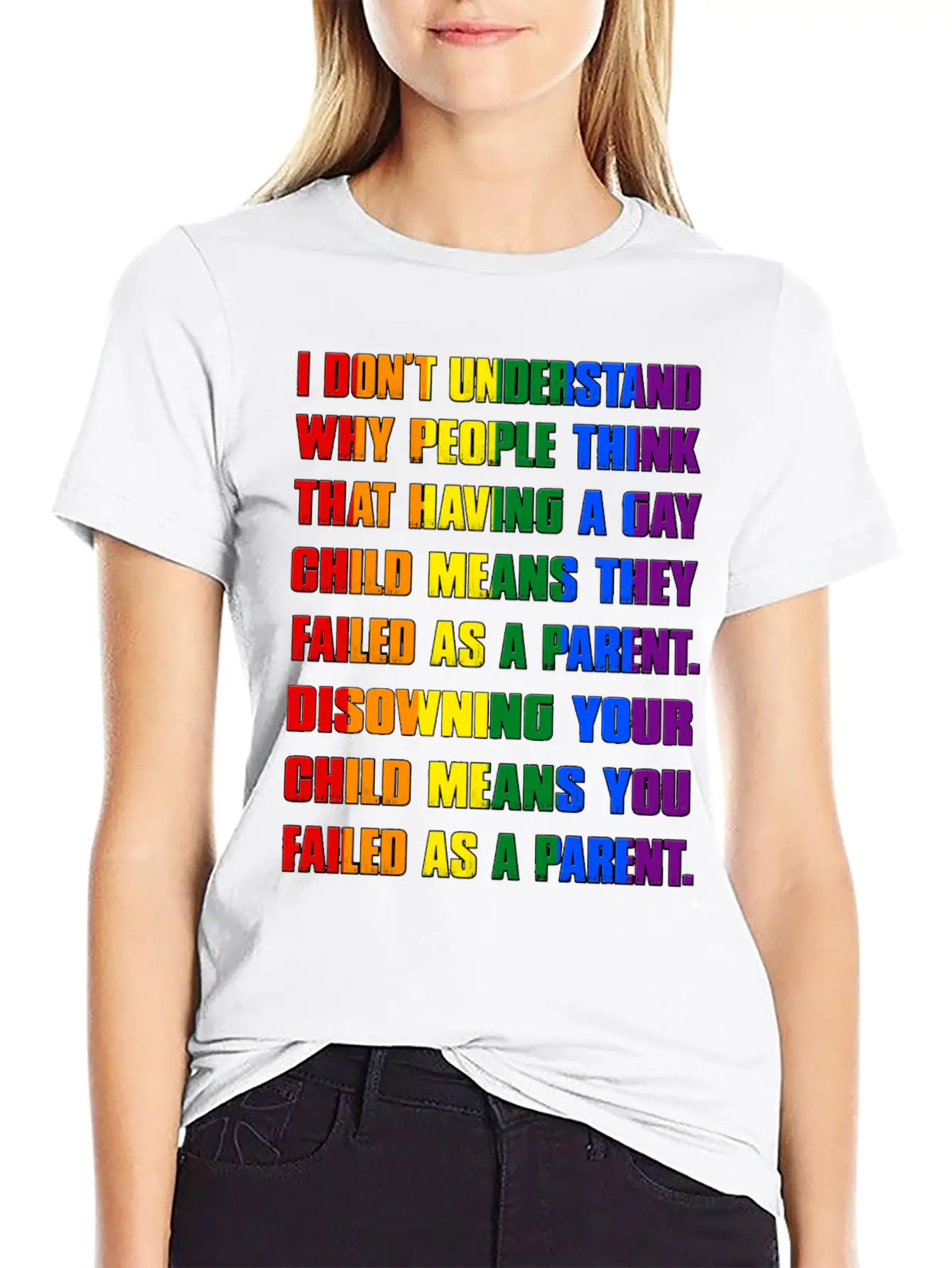Gay Disowning Your Child Means You Failed Lesbia Unisex Casual T-Shirt – Clean Design For Daily Comfort