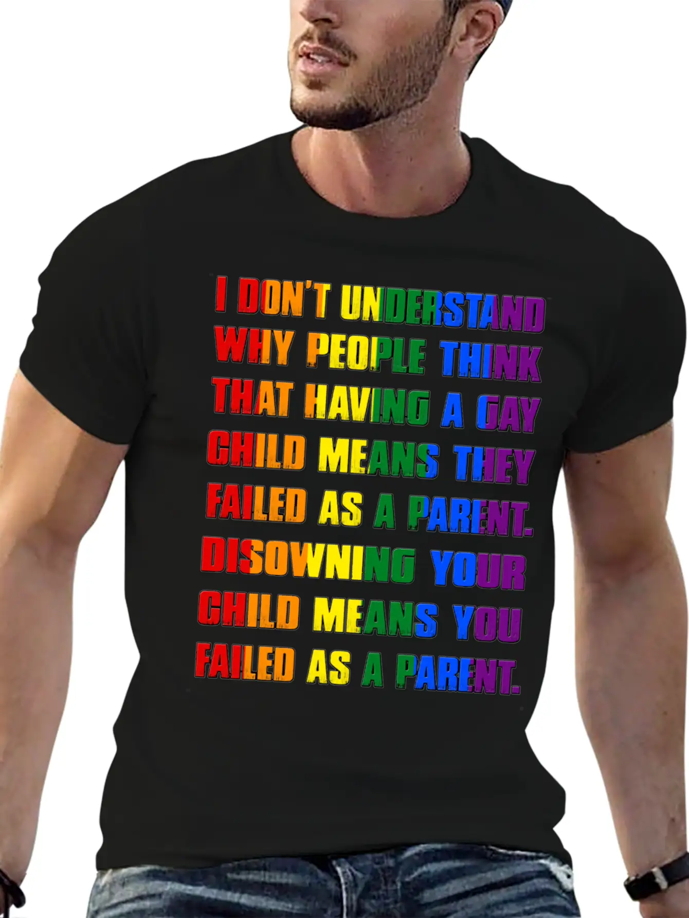 Gay Disowning Your Child Means You Failed Lesbia Unisex Casual T-Shirt – Clean Design For Daily Comfort