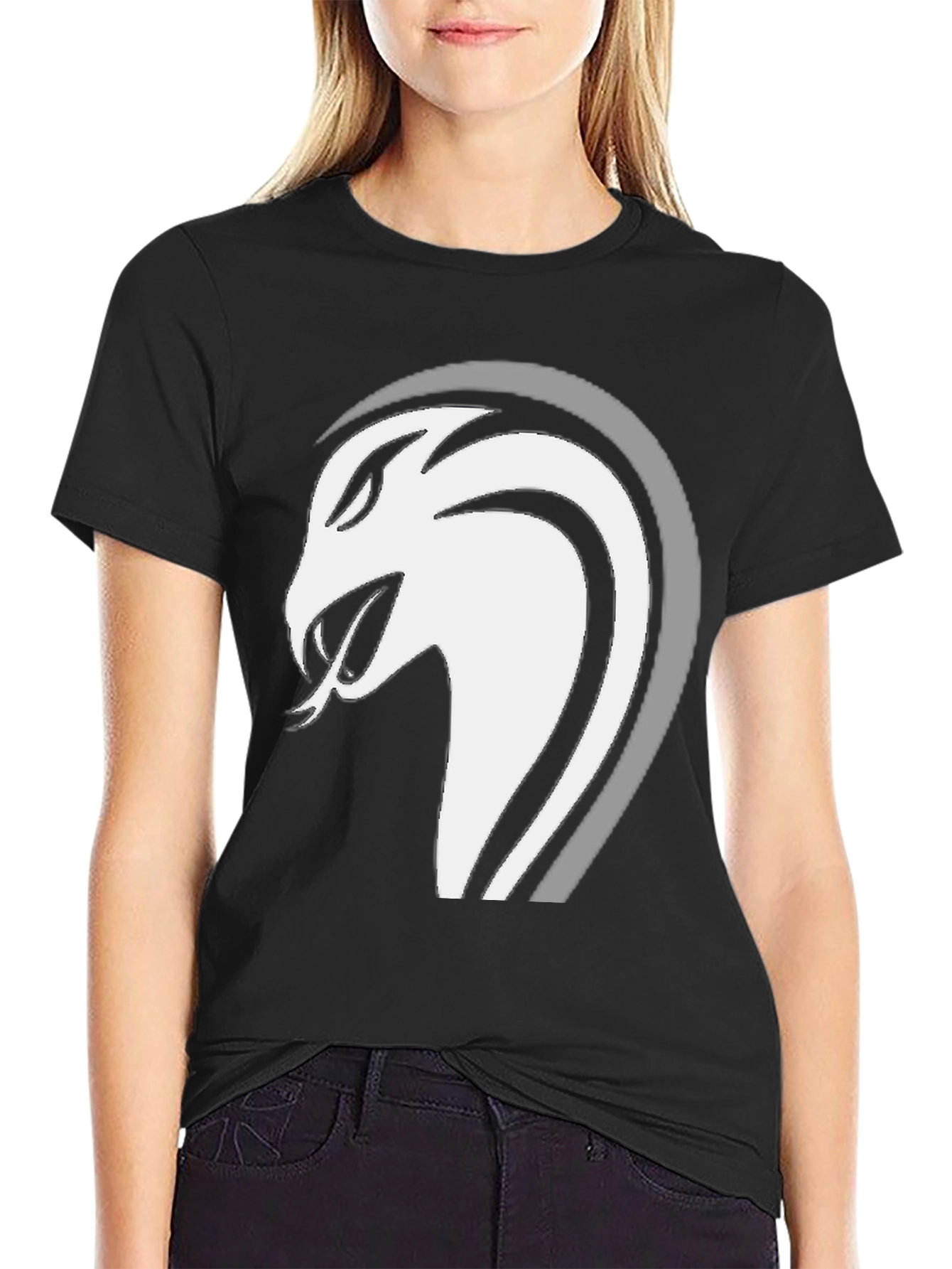 Mens Black Snake Graphic Tee